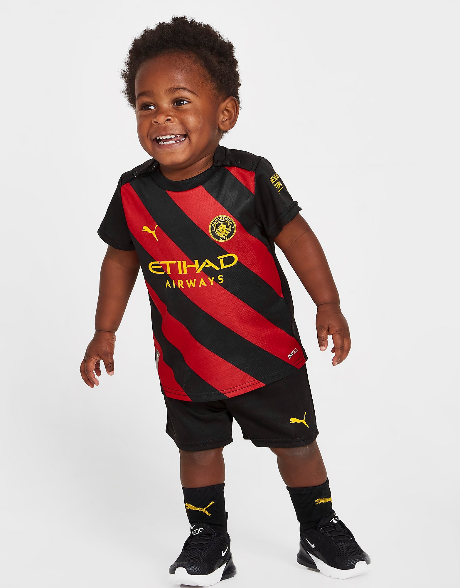 

Puma Manchester City FC 2022/23 Away Kit Infant - Black/Red - Kids, Black/Red