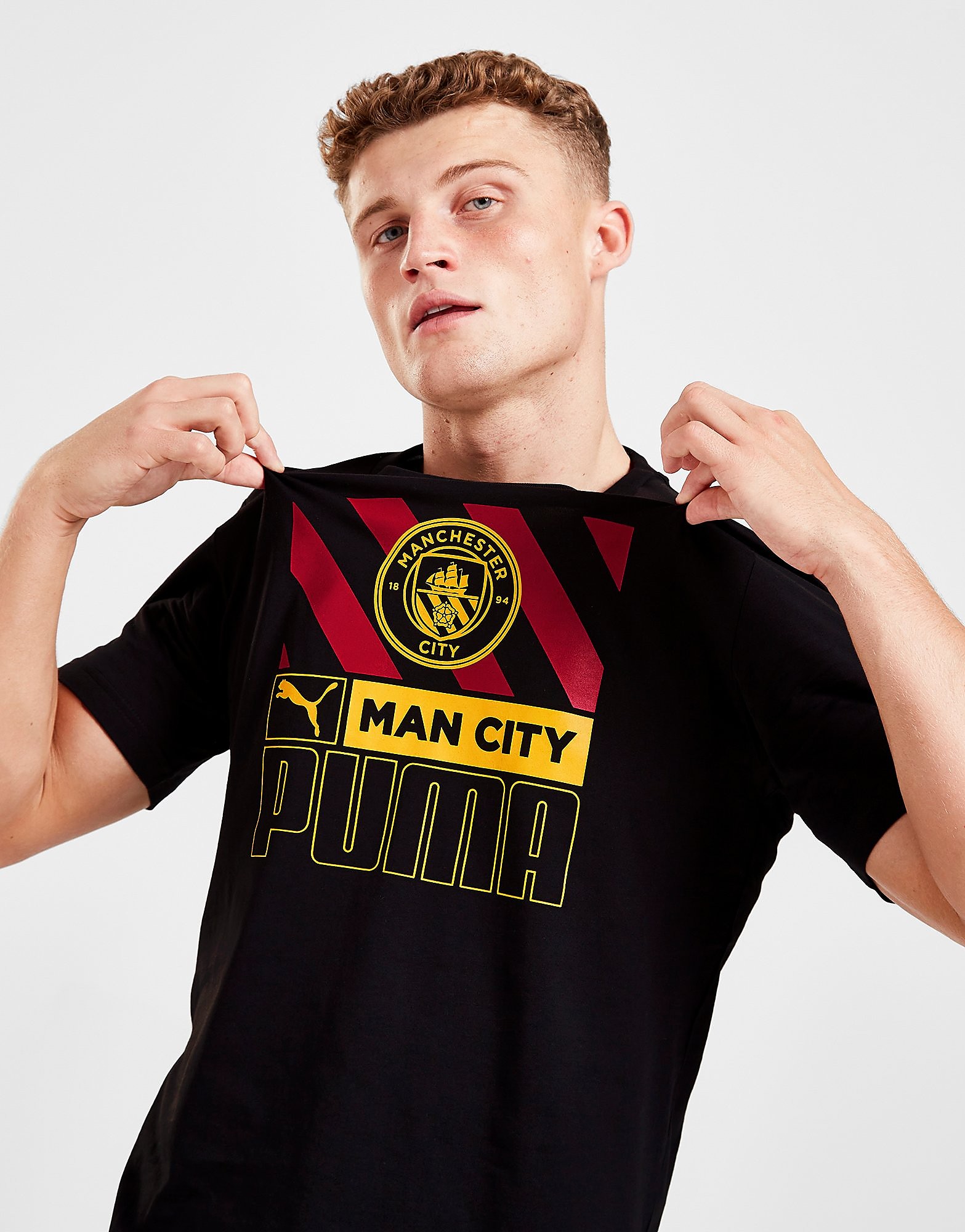 

Puma Manchester City FC Core T-Shirt - Black - Mens, Black