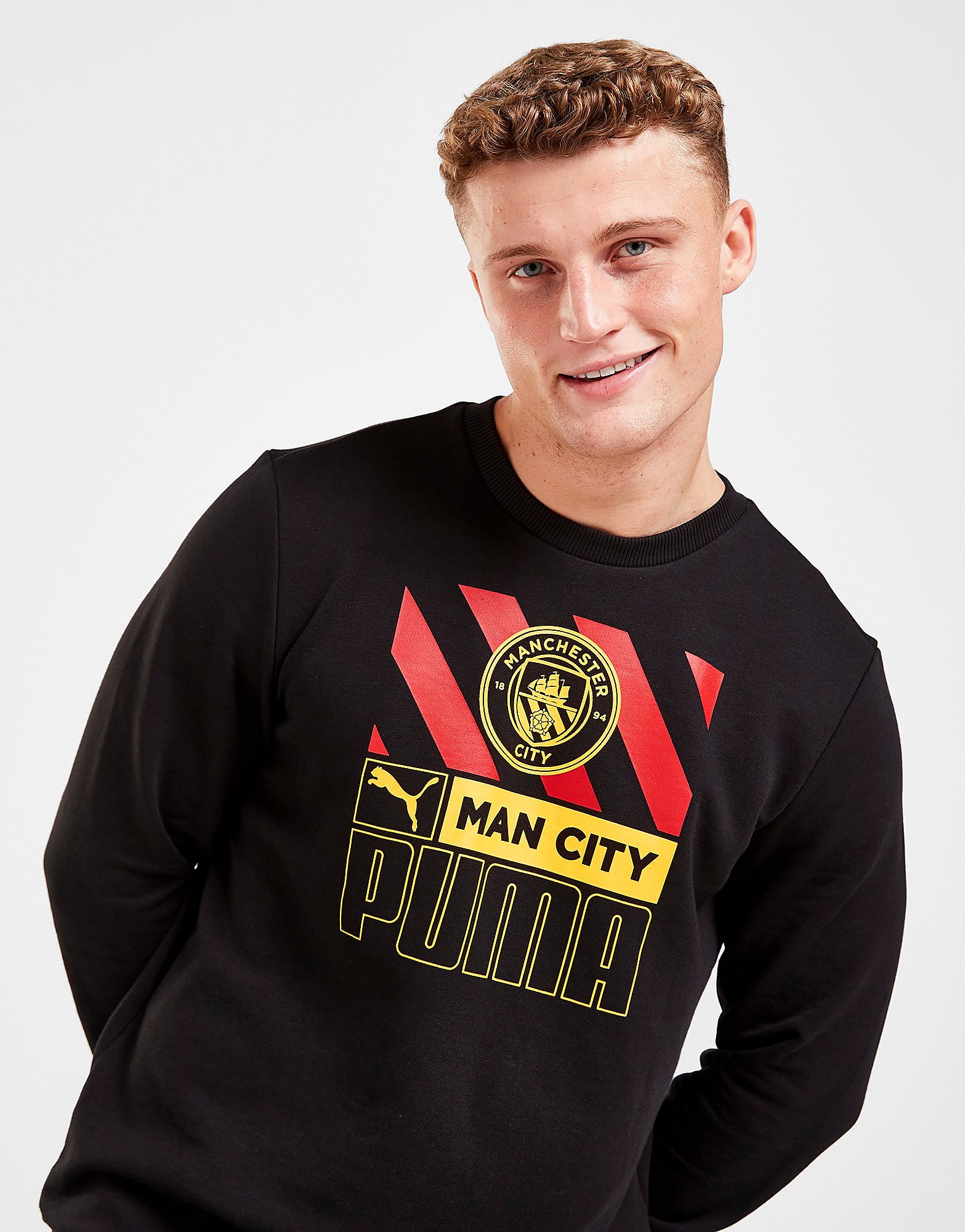 

Puma Manchester City FC Core Sweatshirt - Black - Mens, Black