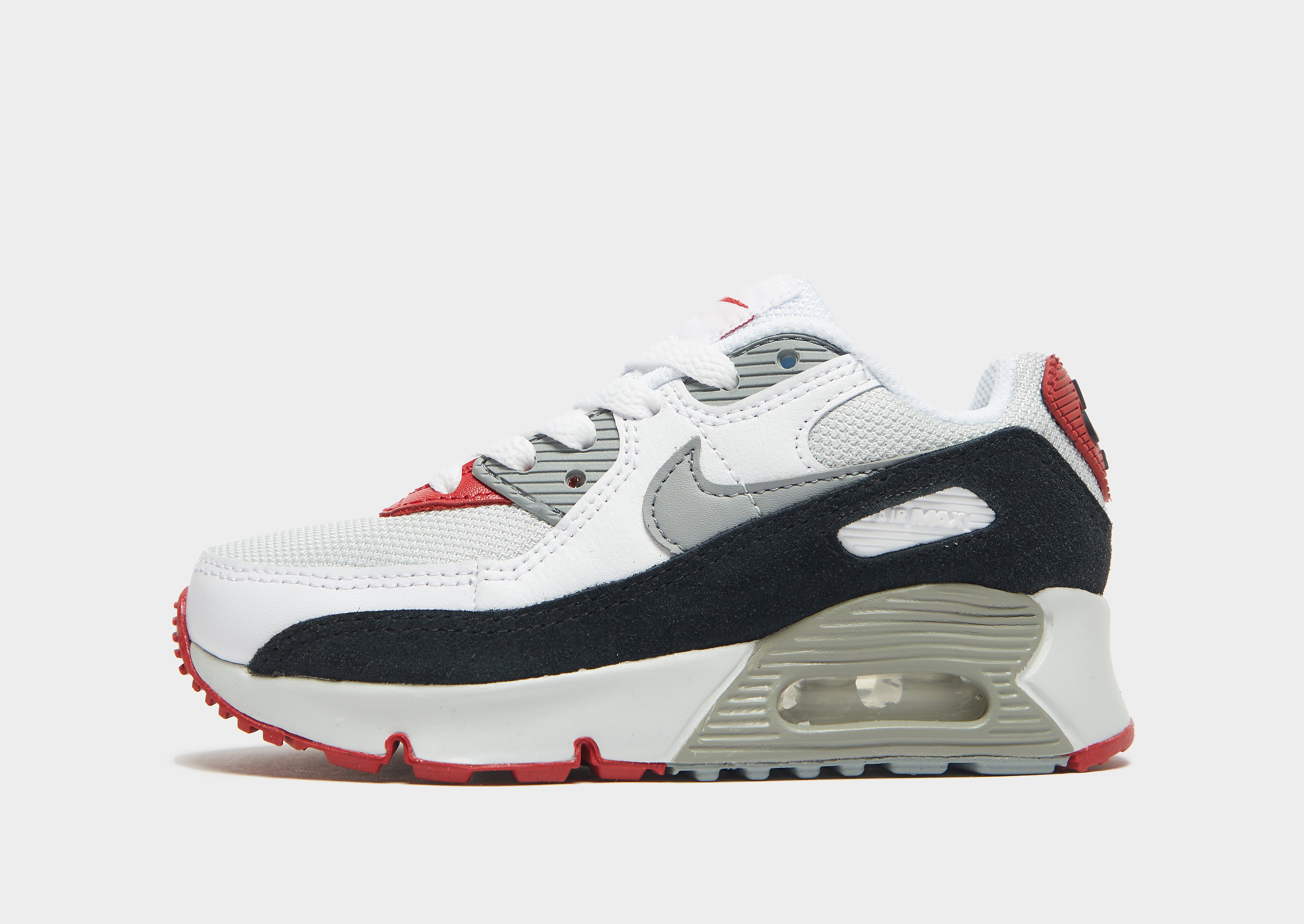 

Nike Air Max 90 Leather Children - Photon Dust/Varsity Red/White/Particle Grey - Kids, Photon Dust/Varsity Red/White/Particle Grey