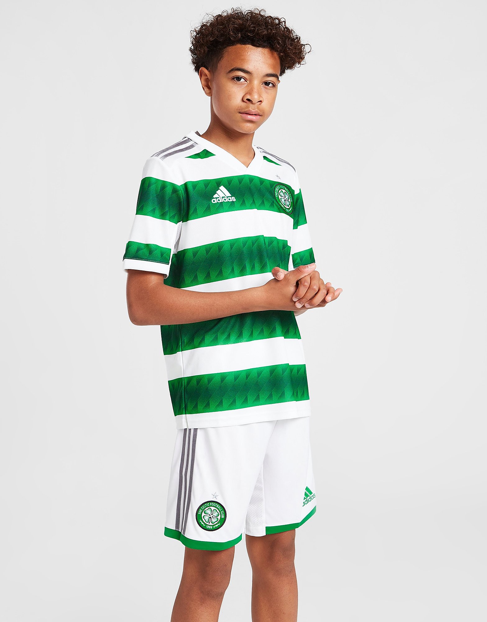 

adidas Celtic FC 2022/23 Home Shorts Junior - White - Kids, White