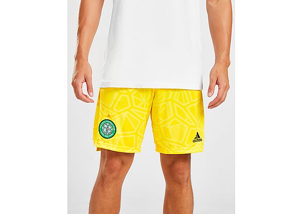Adidas Celtic FC 2022/23 Home Goalkeeper Shorts PRE ORDER - Yellow - Mens, Yellow