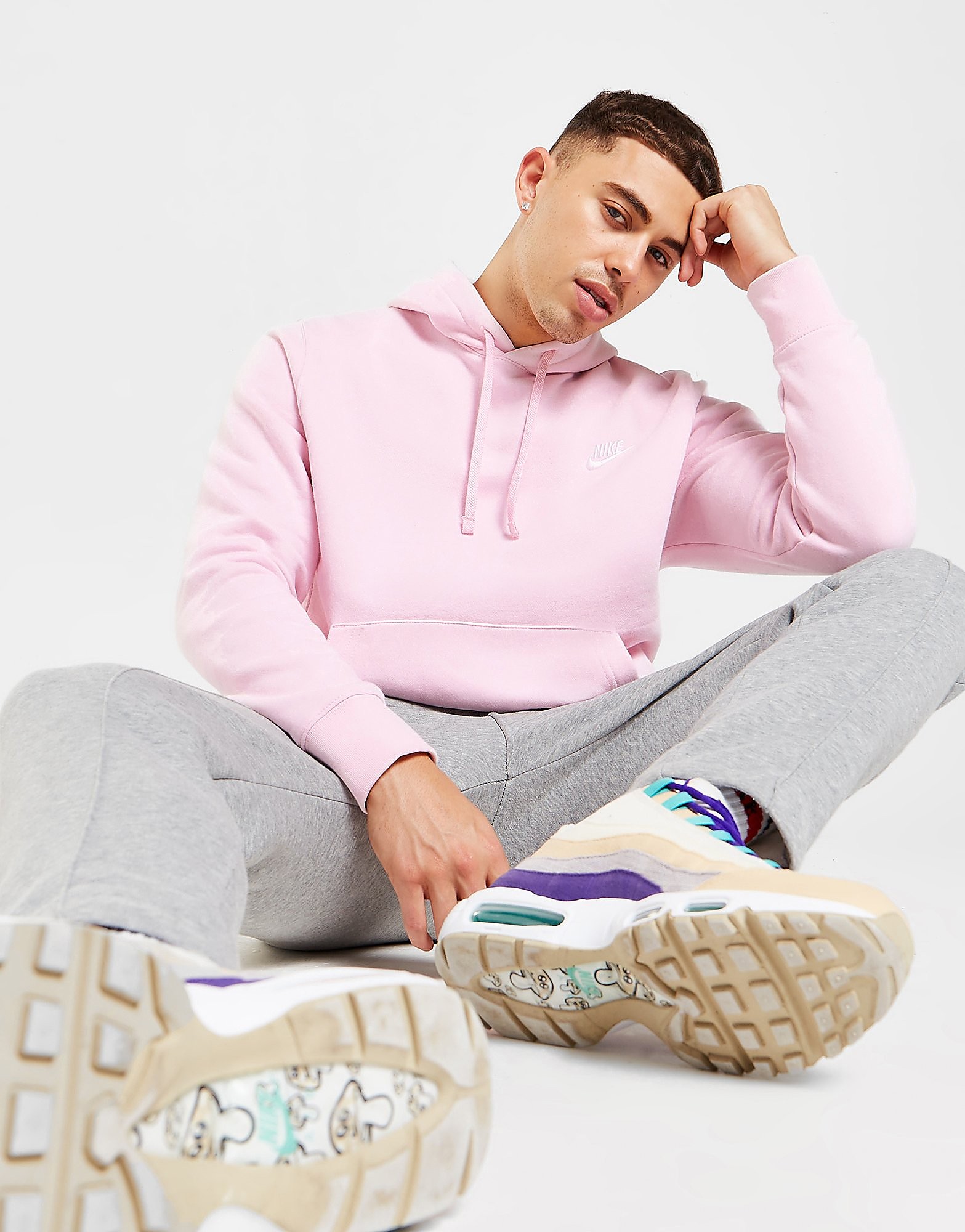 

Nike Foundation Hoodie - Pink Foam/White/FOAM - Mens, Pink Foam/White/FOAM