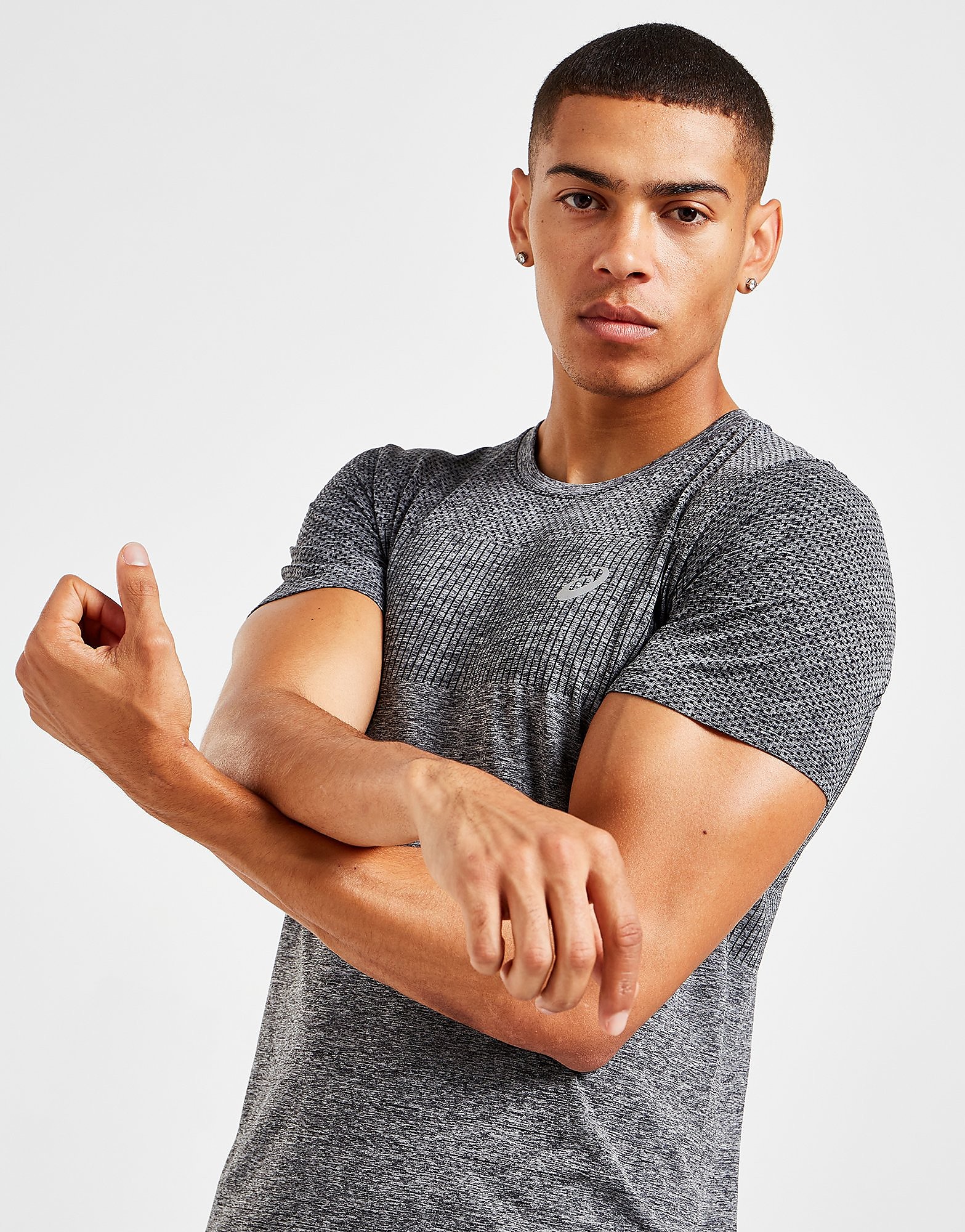 Asics Race Seamless T-Shirt - Grey - Mens, Grey