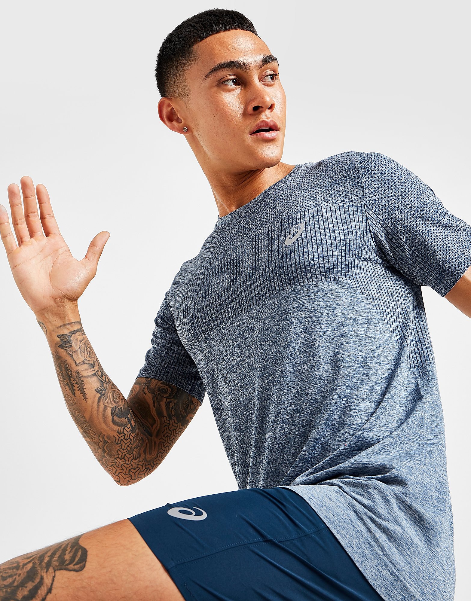 

Asics Race Seamless T-Shirt - Blue - Mens, Blue