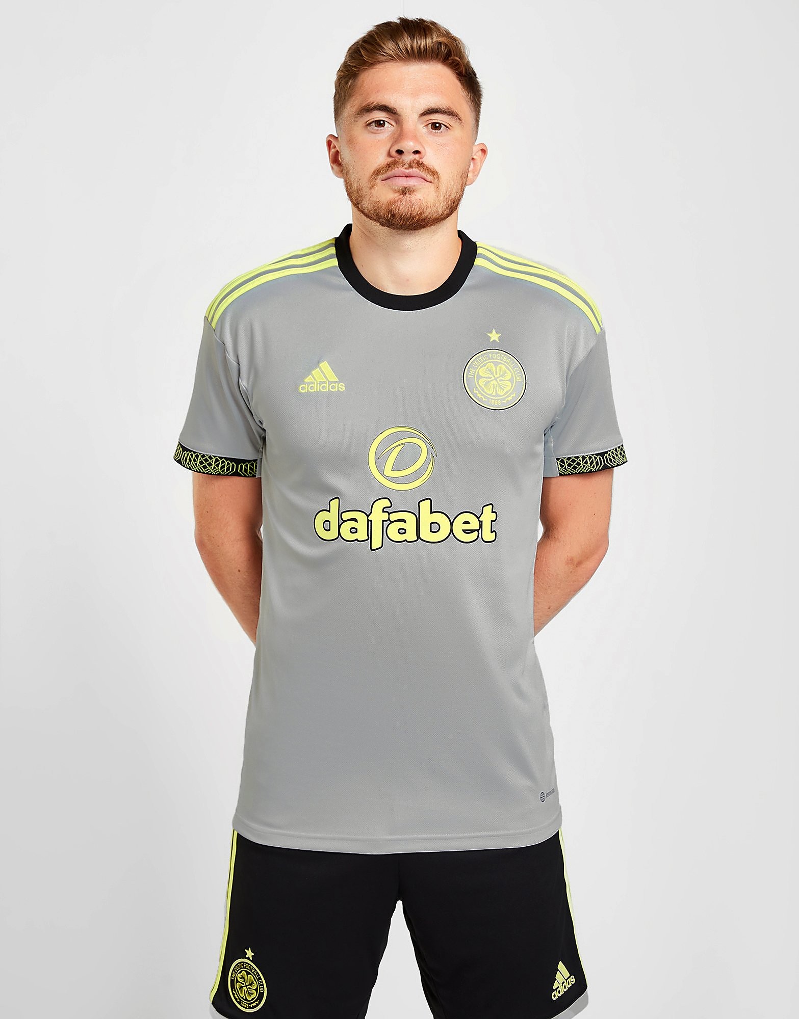 

adidas Celtic FC 2022/23 Third Shirt - Clear Onix - Mens, Clear Onix