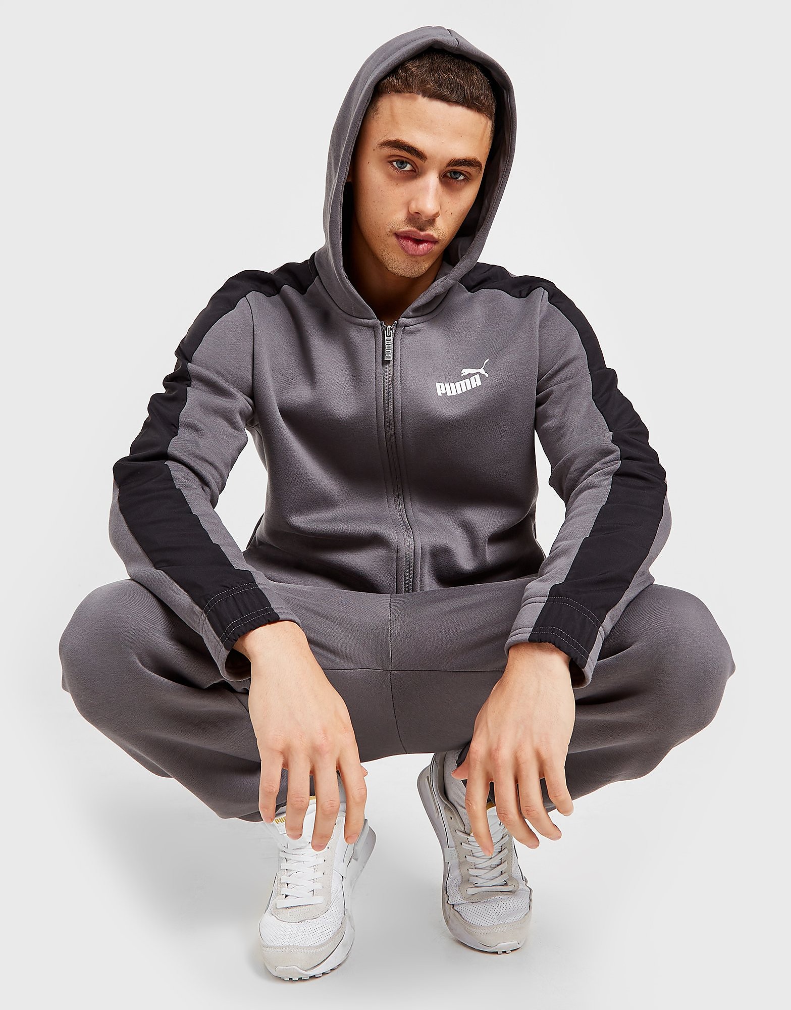 

Puma Core Hybrid Full Zip Hoodie - Grey - Mens, Grey