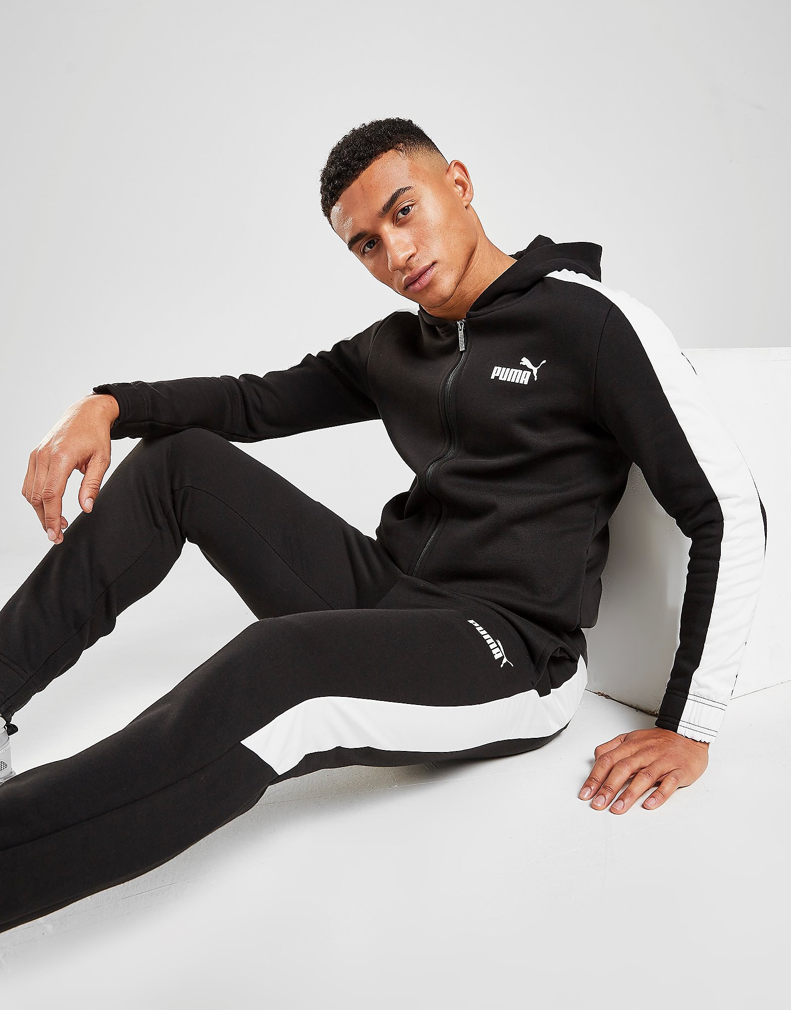 

Puma Core Hybrid Full Zip Hoodie - Black - Mens, Black