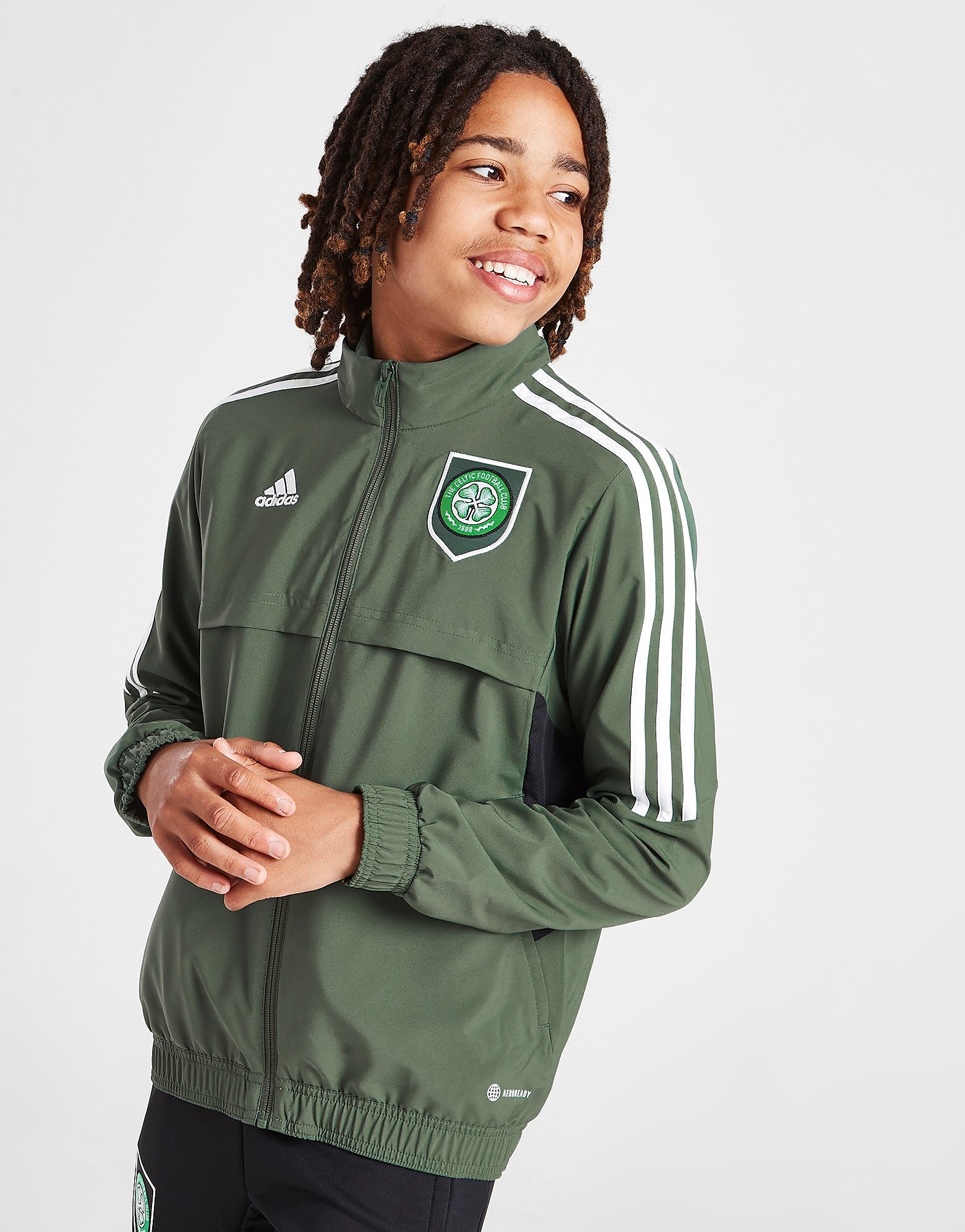 

adidas Celtic FC Presentation Jacket Junior - Green - Kids, Green