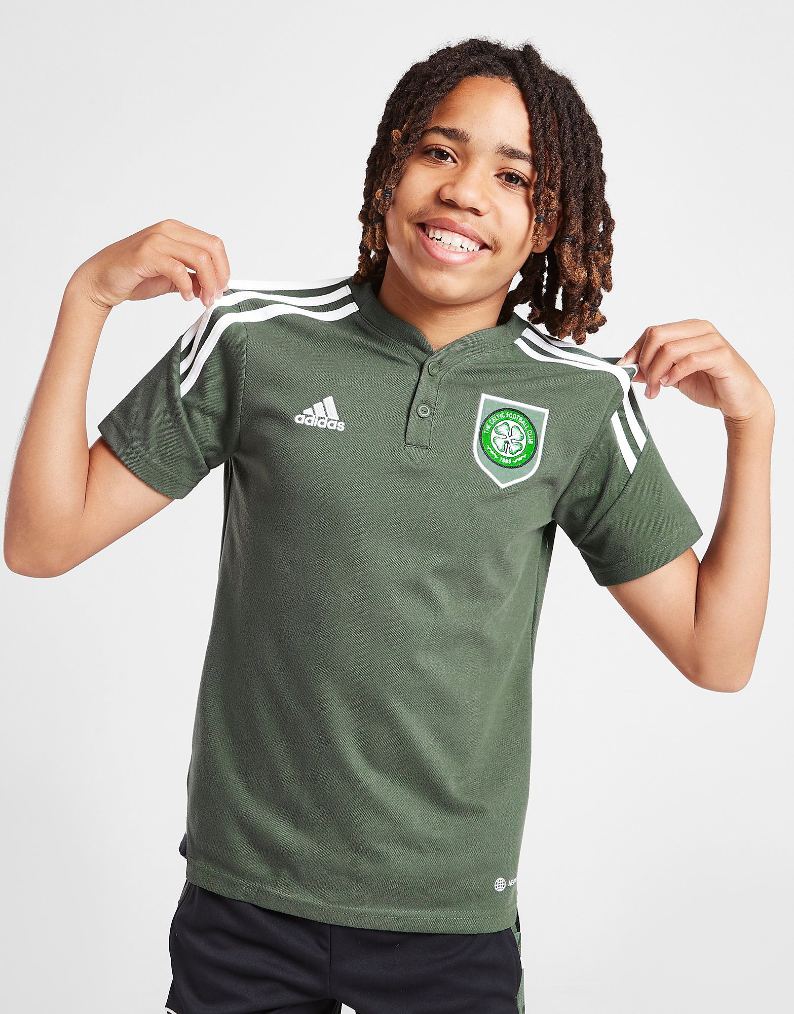 

adidas Celtic FC Training Polo Shirt Junior - Green - Kids, Green