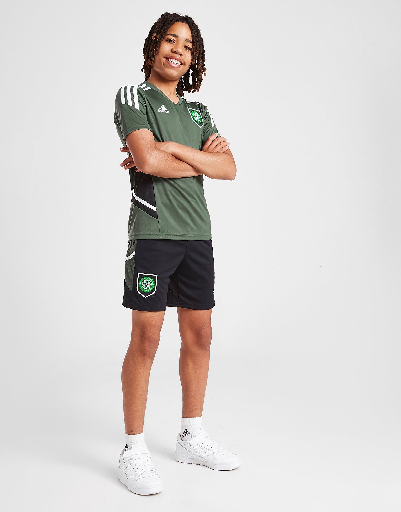 

adidas Celtic FC Training Shorts Junior - Black - Kids, Black