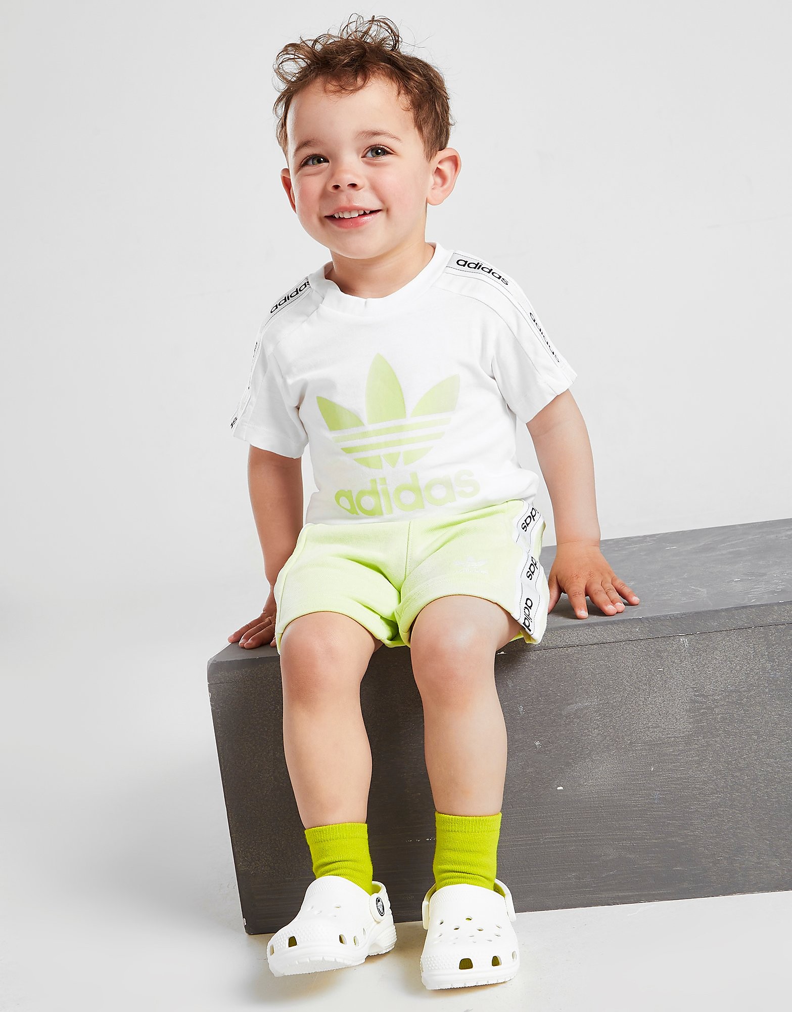 

adidas Originals Tape T-Shirt/Shorts Set Infant - White - Kids, White