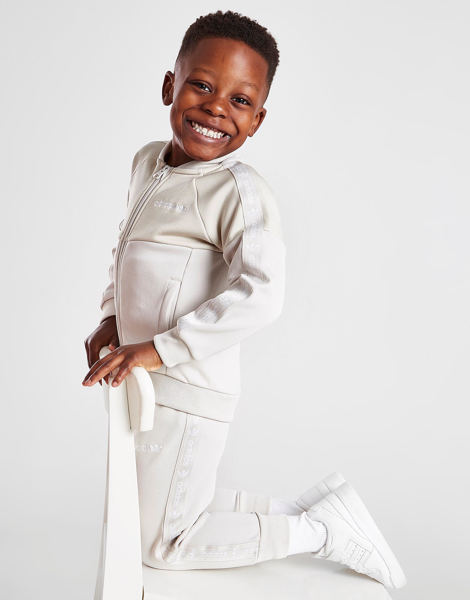 Adidas Originals Fato de Treino Edge Tape Marl para Bebé - Branco - Kids, Branco