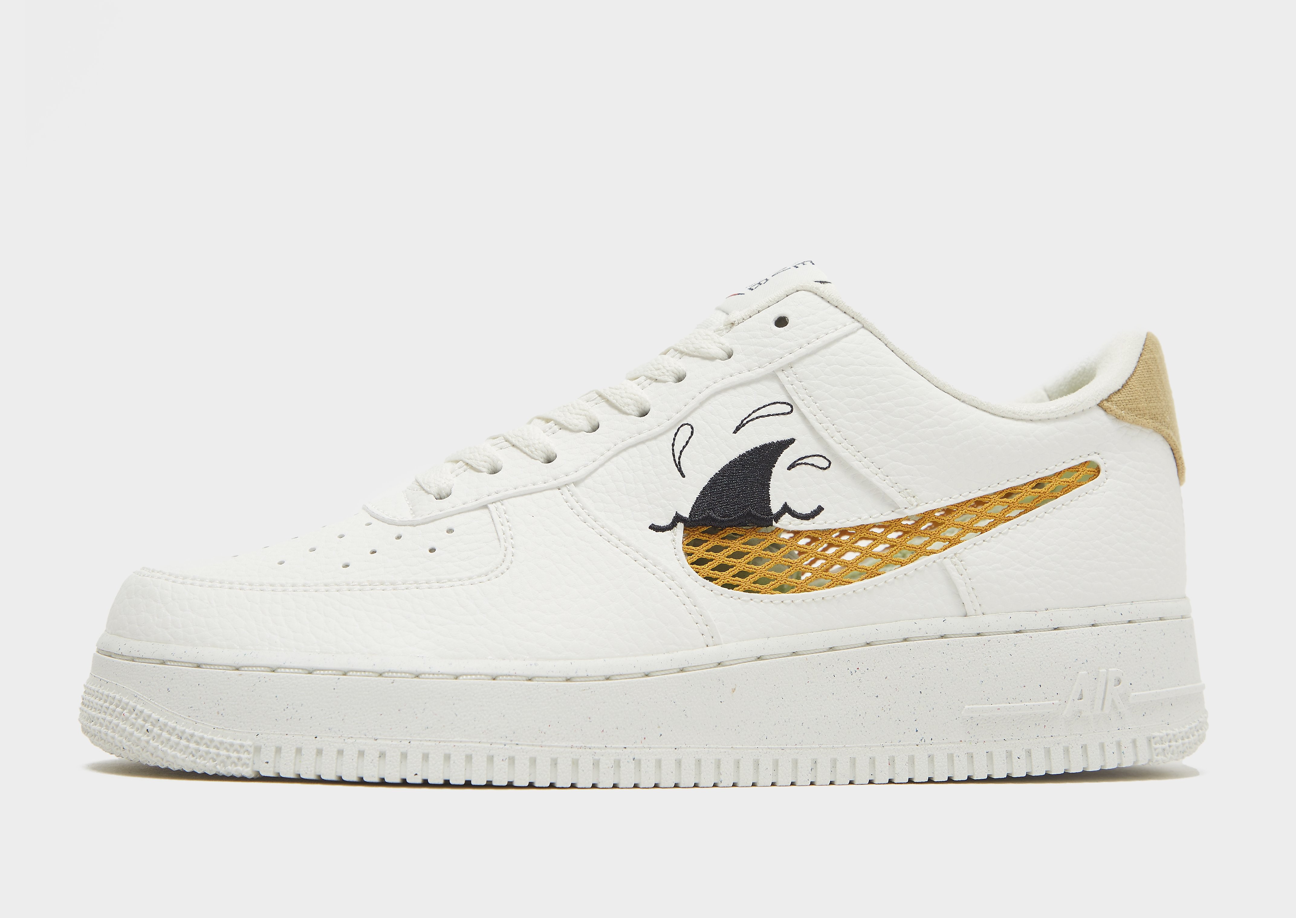 Nike Air Force 1 '07 LV8 - White/Gold - Mens, White/Gold