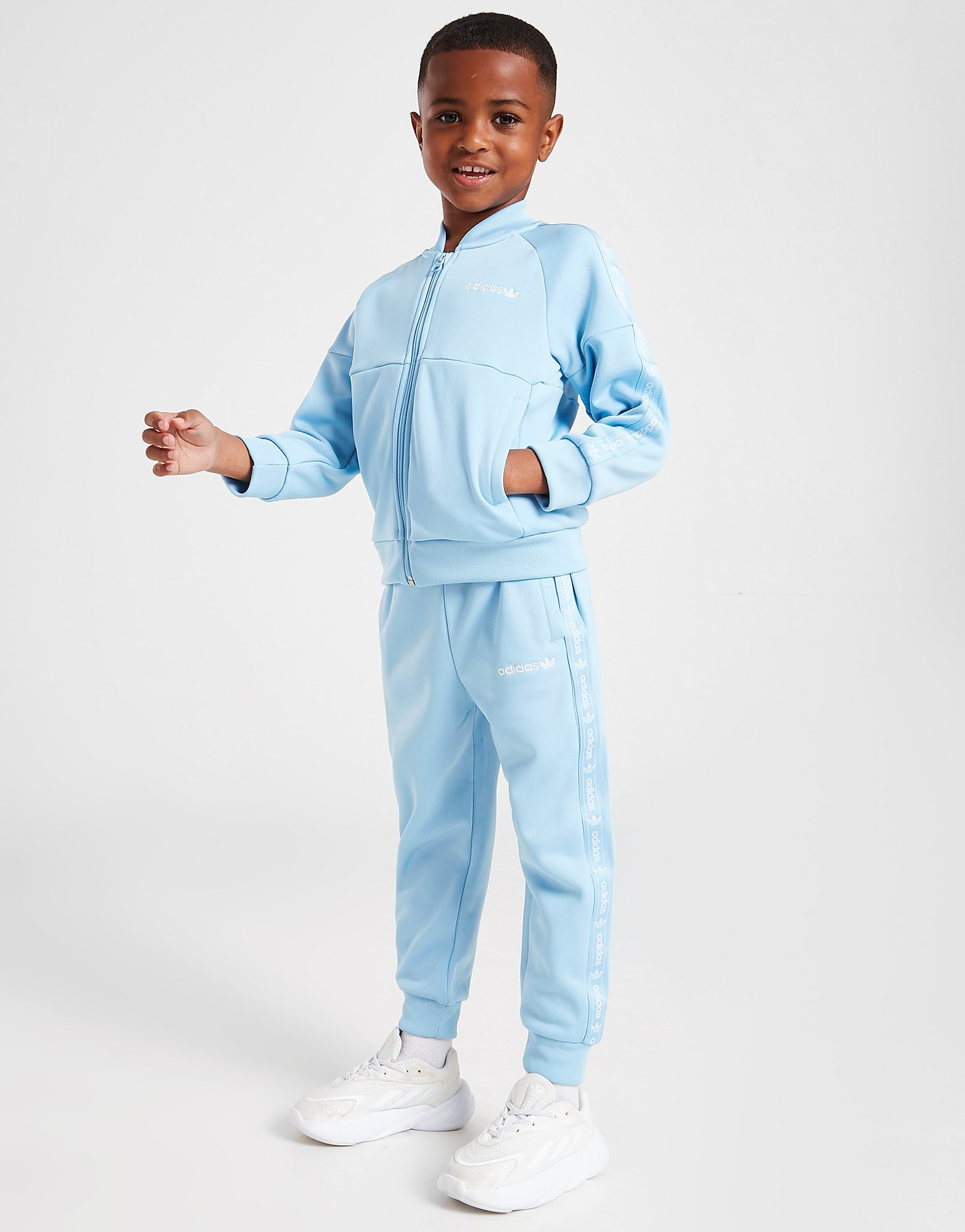 Adidas Originals Fato de Treino Edge Tape SS para Criança - Only at JD - Azul - Kids, Azul