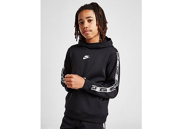 Nike Sportswear Repeat Logo Pullover Hoodie - Black/Black/White, Black/Black/White