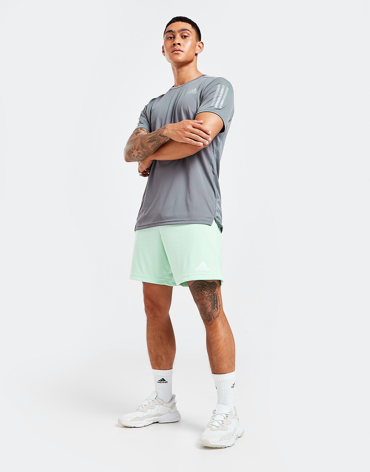 adidas Entrada 22 Training Shorts - Green/MINT - Mens, Green/MINT