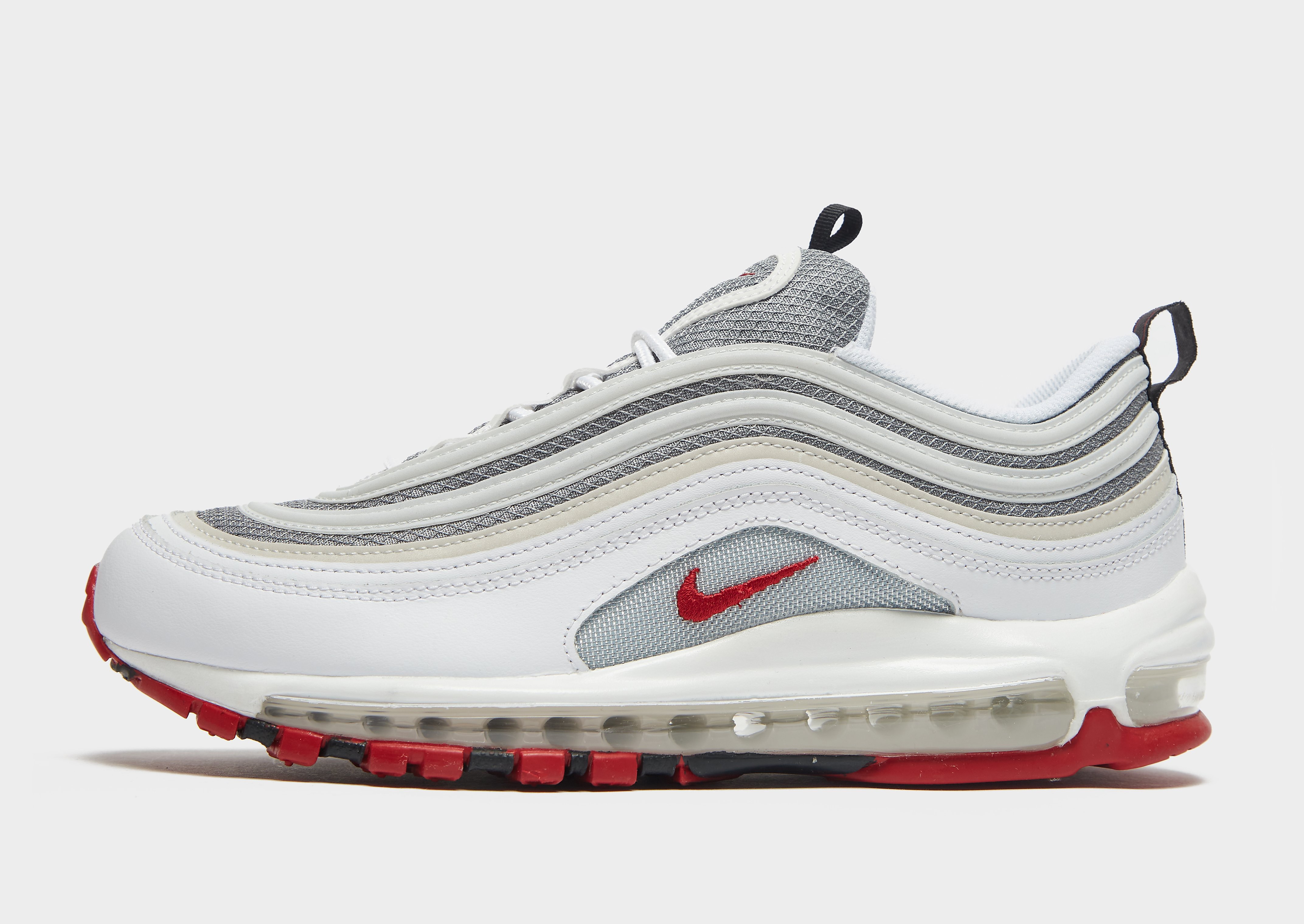 

Nike Air Max 97 - White/Particle Grey/Photon Dust/Varsity Red/Red - Mens, White/Particle Grey/Photon Dust/Varsity Red/Red