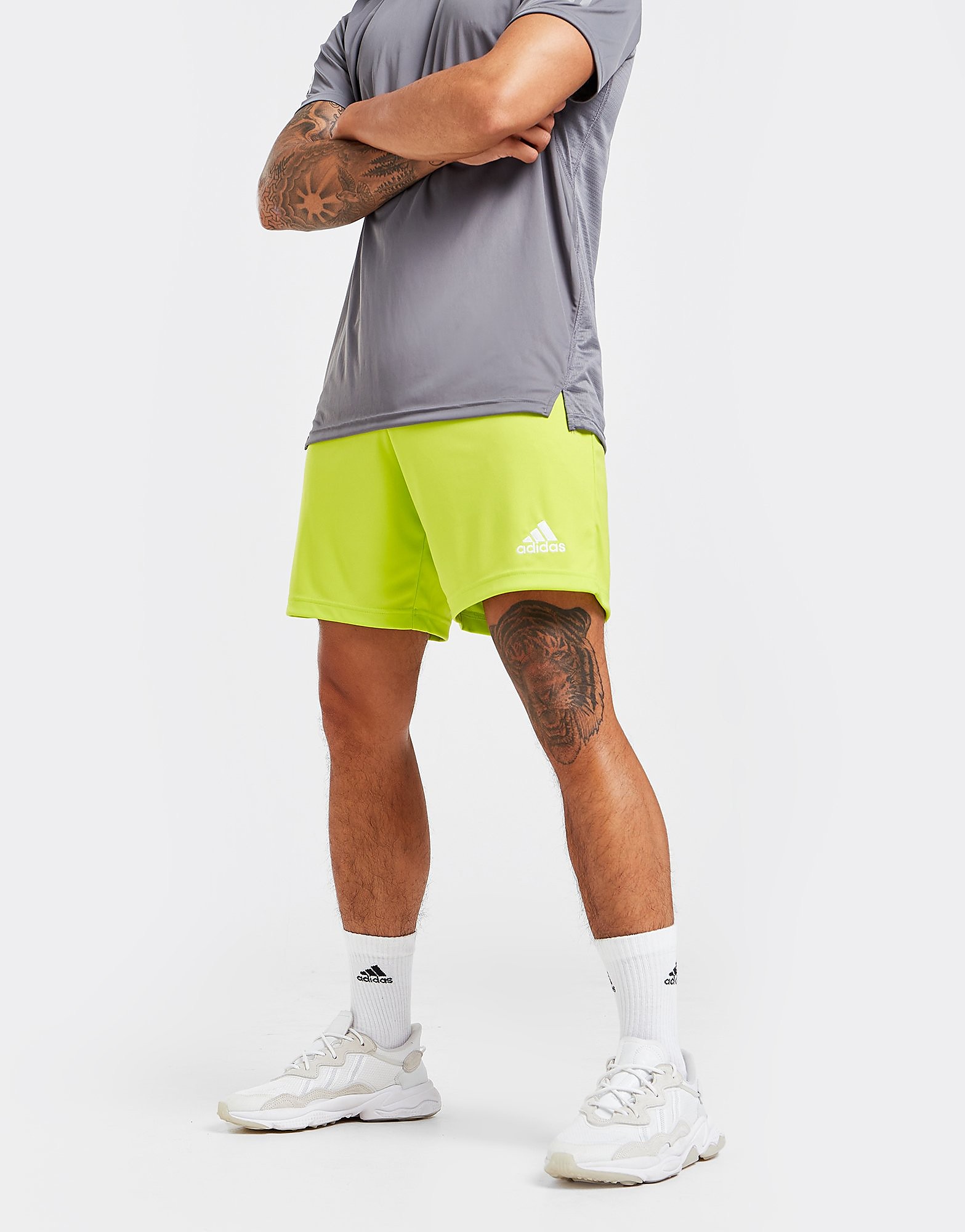 adidas Entrada 22 Training Shorts - Yellow/VLT - Mens, Yellow/VLT