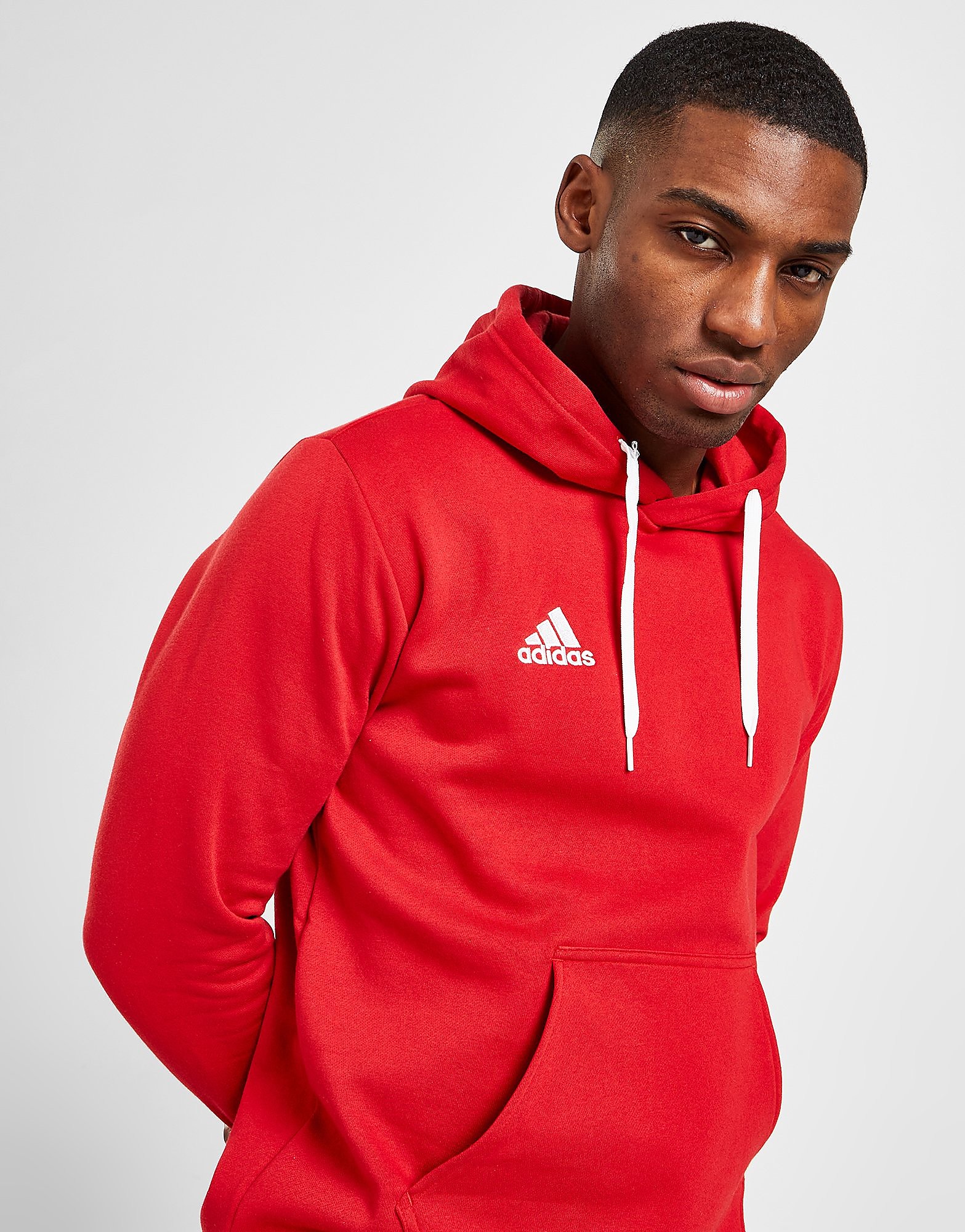 

adidas Entrada 22 Hoodie - Team Power Red 2 - Mens, Team Power Red 2