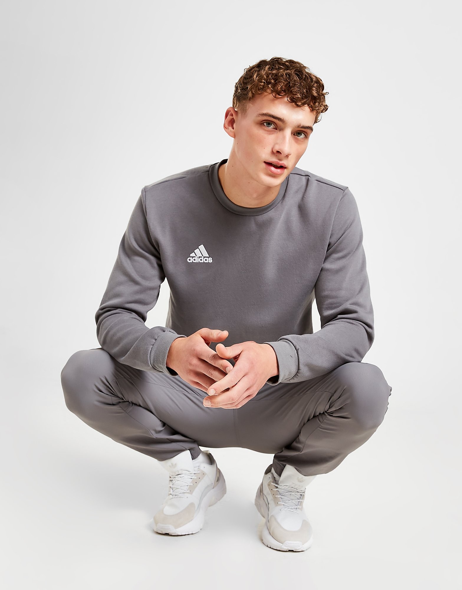 

adidas Entrada 22 Sweatshirt - Team Grey Four - Mens, Team Grey Four
