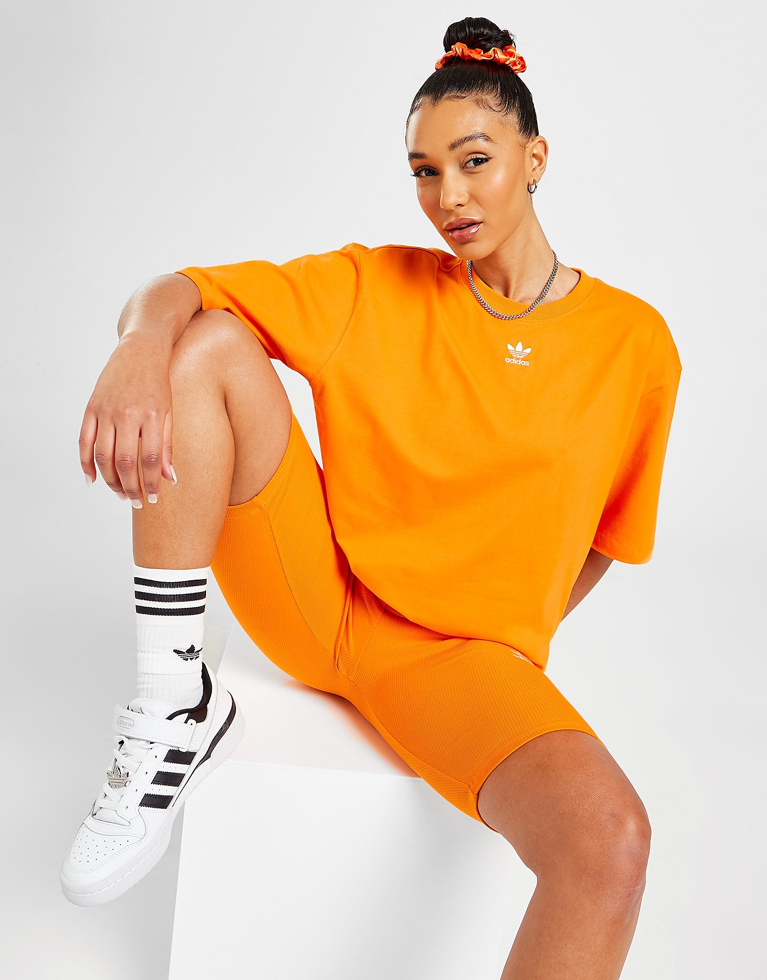 

adidas Originals Essential Trefoil Boyfriend T-Shirt - Bright Orange/ORG - Womens, Bright Orange/ORG