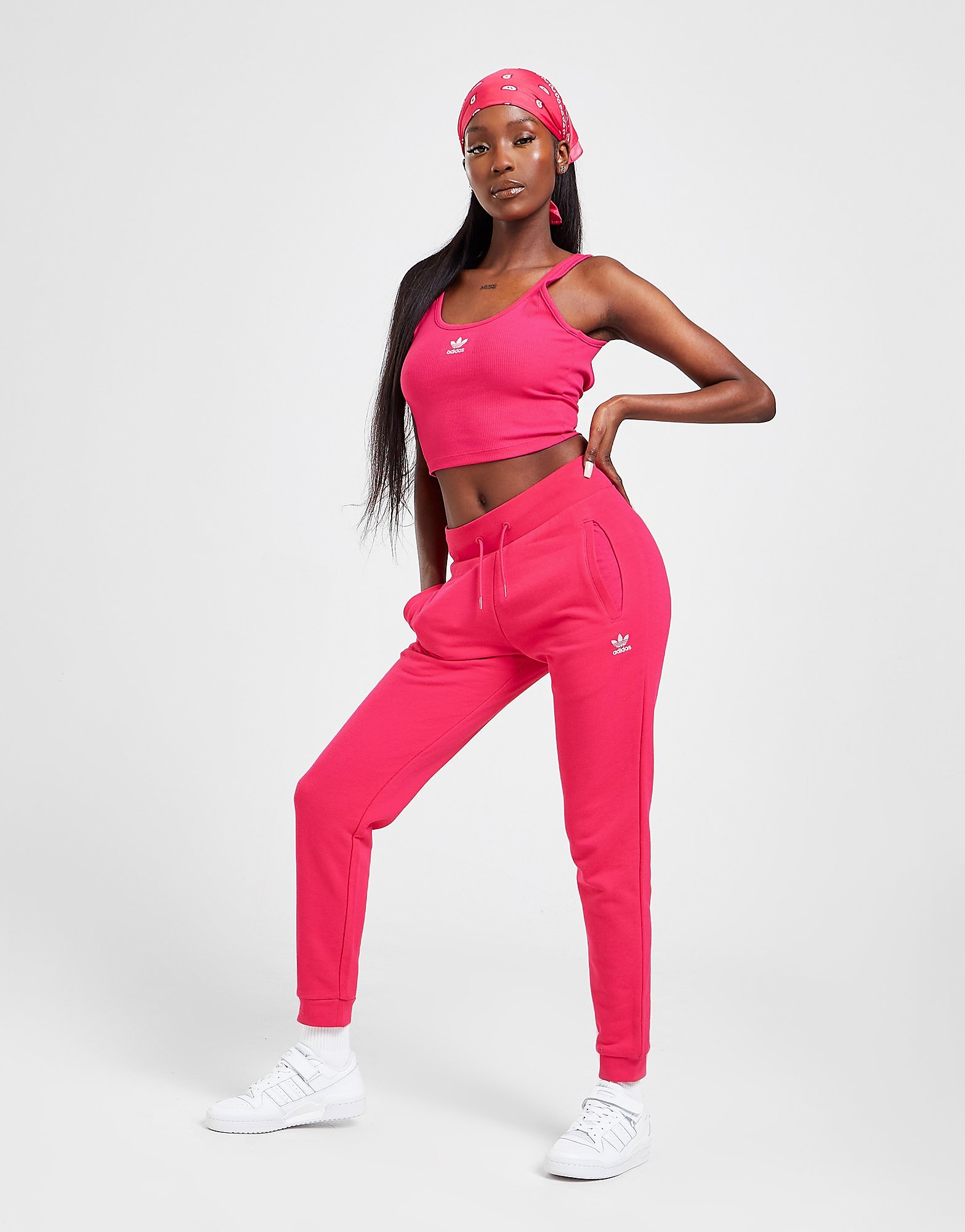 

adidas Originals Essential Slim Joggers - Real Magenta - Womens, Real Magenta