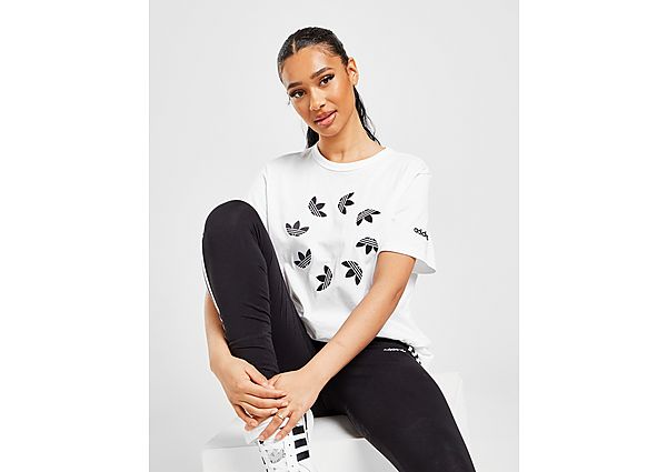 adidas Originals Circle Trefoil T-Shirt - Only at JD - White - Womens, White