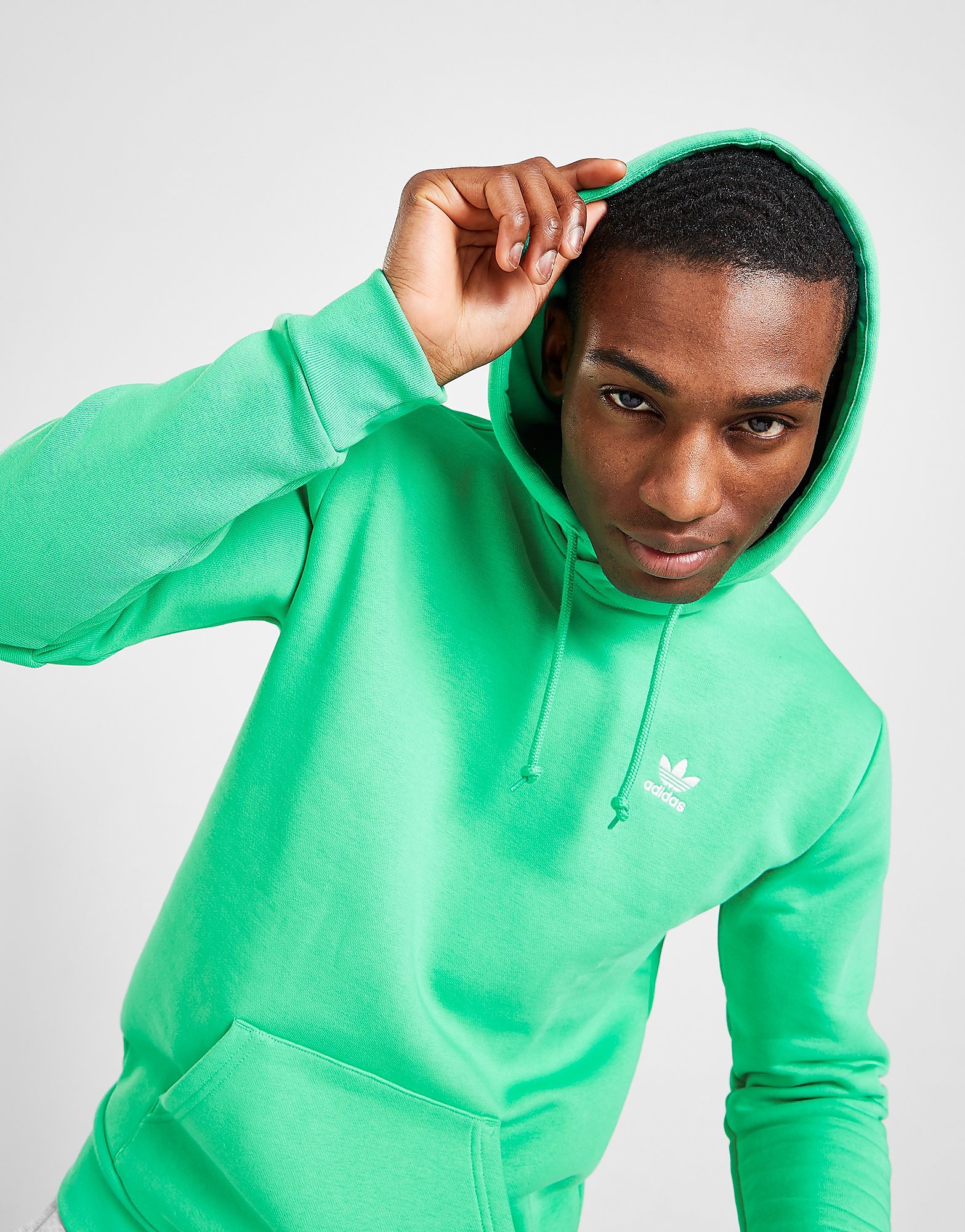 

adidas Originals Trefoil Essential Hoodie - Hi-Res Green - Mens, Hi-Res Green
