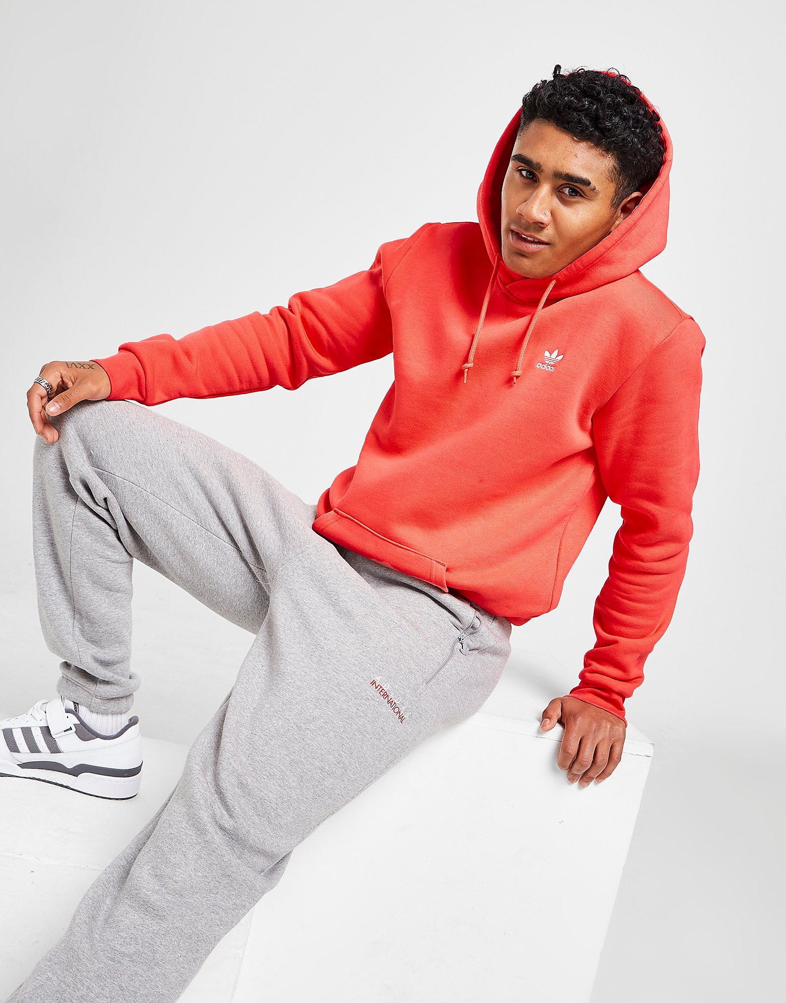 

adidas Originals Trefoil Essential Hoodie - Pink - Mens, Pink