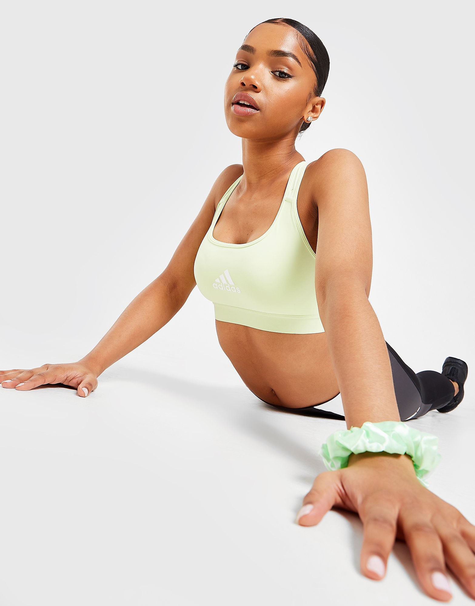 

adidas Logo Sports Bra - Almost Lime - Womens, Almost Lime
