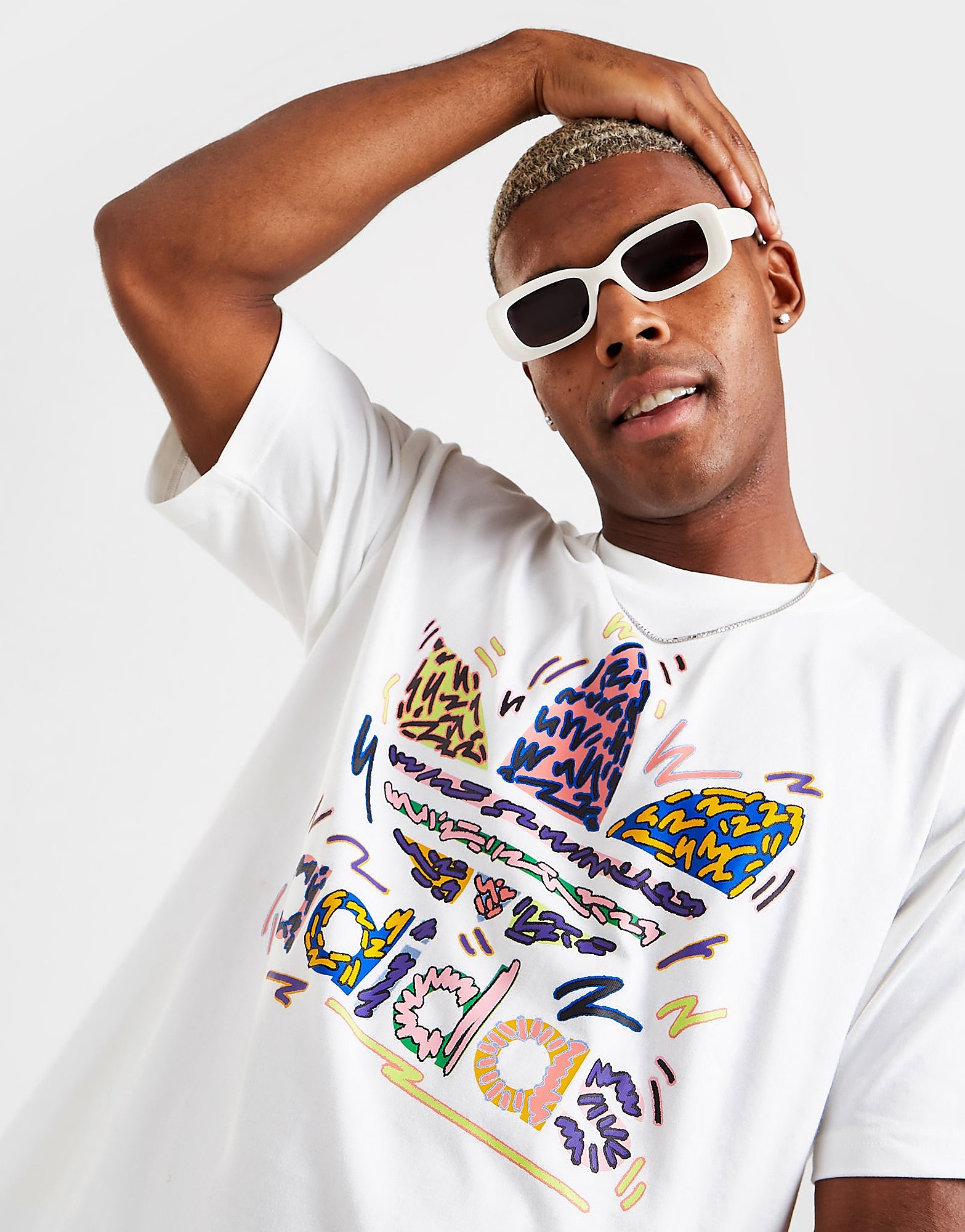 

adidas Originals Love Unites T-Shirt - White / Multicolor - Womens, White / Multicolor