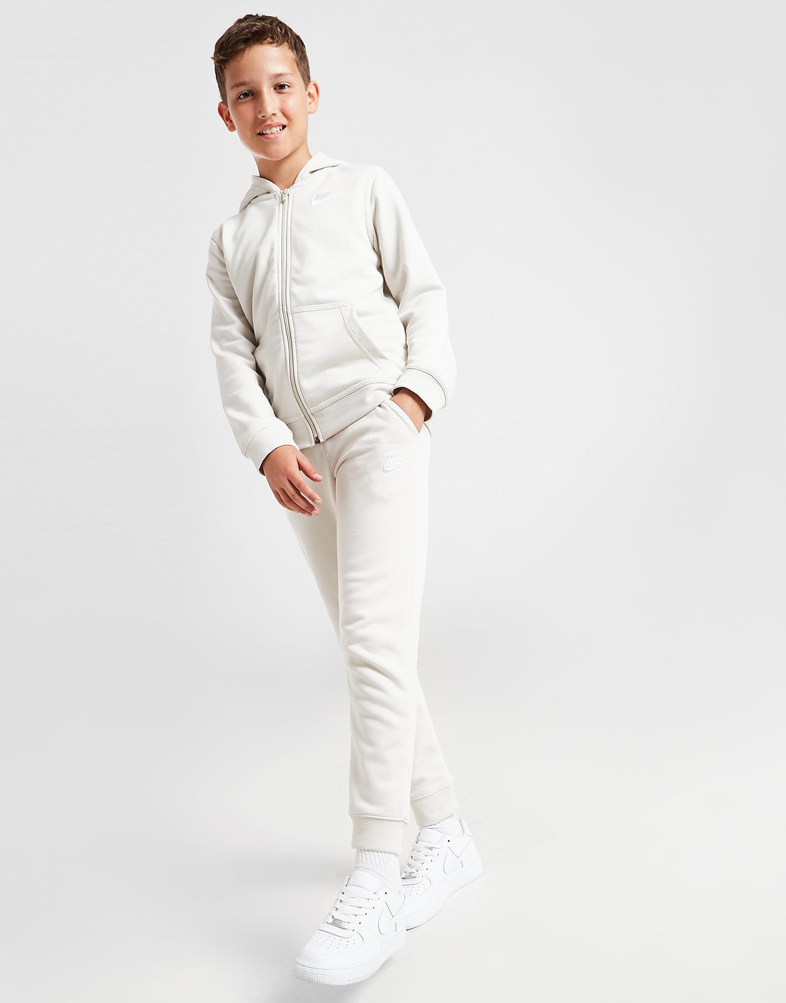 

Nike Club French Terry Joggers - Light Bone/White - Kids, Light Bone/White