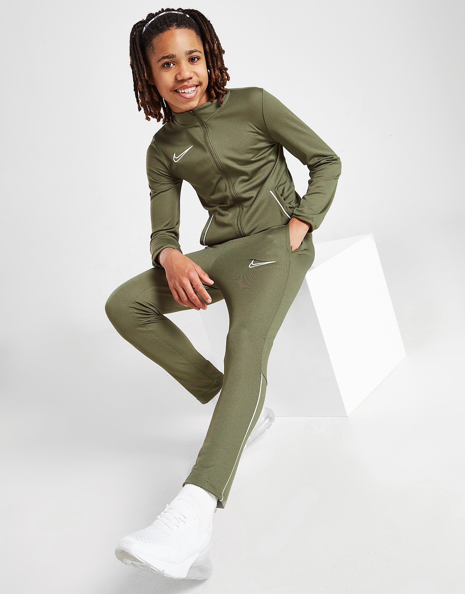 

Nike Academy 21 Tracksuit Junior - Medium Olive/White/White - Kids, Medium Olive/White/White