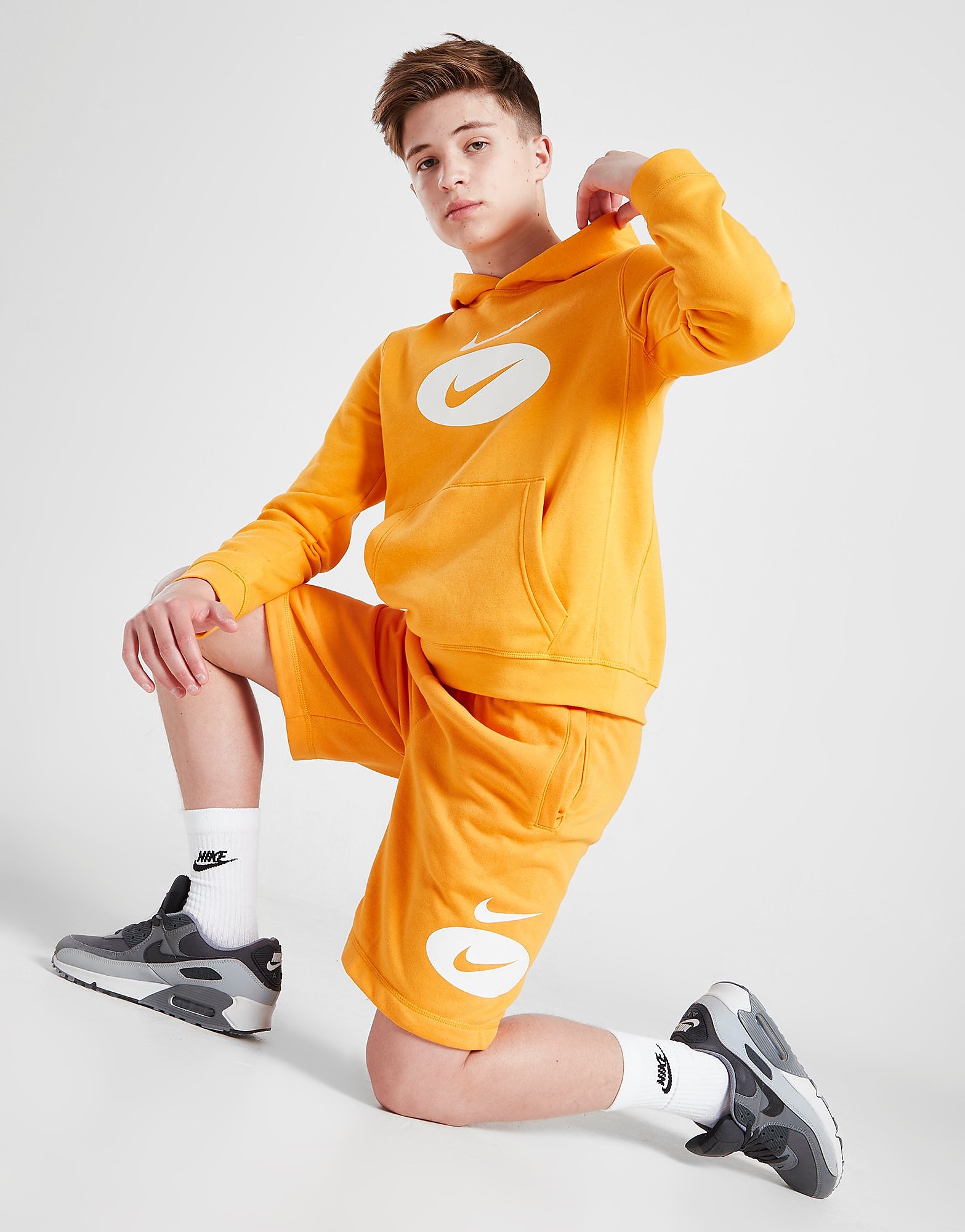 

Nike Oval Swoosh Shorts Junior - Kumquat/Sail/Sail - Kids, Kumquat/Sail/Sail