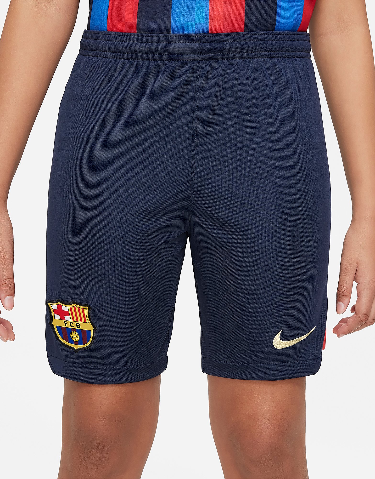 

Nike FC Barcelona 2022/23 Home Shorts Junior - Obsidian/University Red/Sesame - Kids, Obsidian/University Red/Sesame