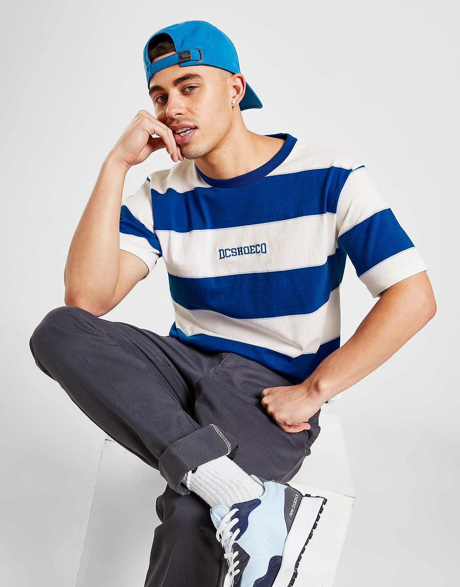 

DC Shoes Knox Stripe T-Shirt - Blue - Mens, Blue