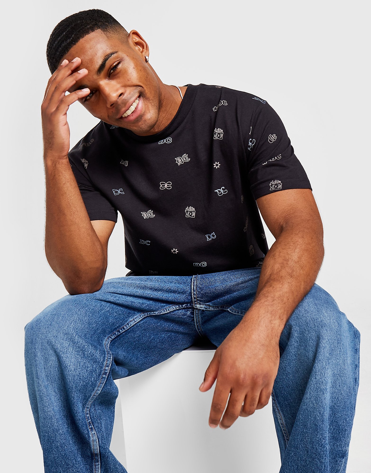 DC Shoes Wild Style All Over Print T-Shirt - Black, Black