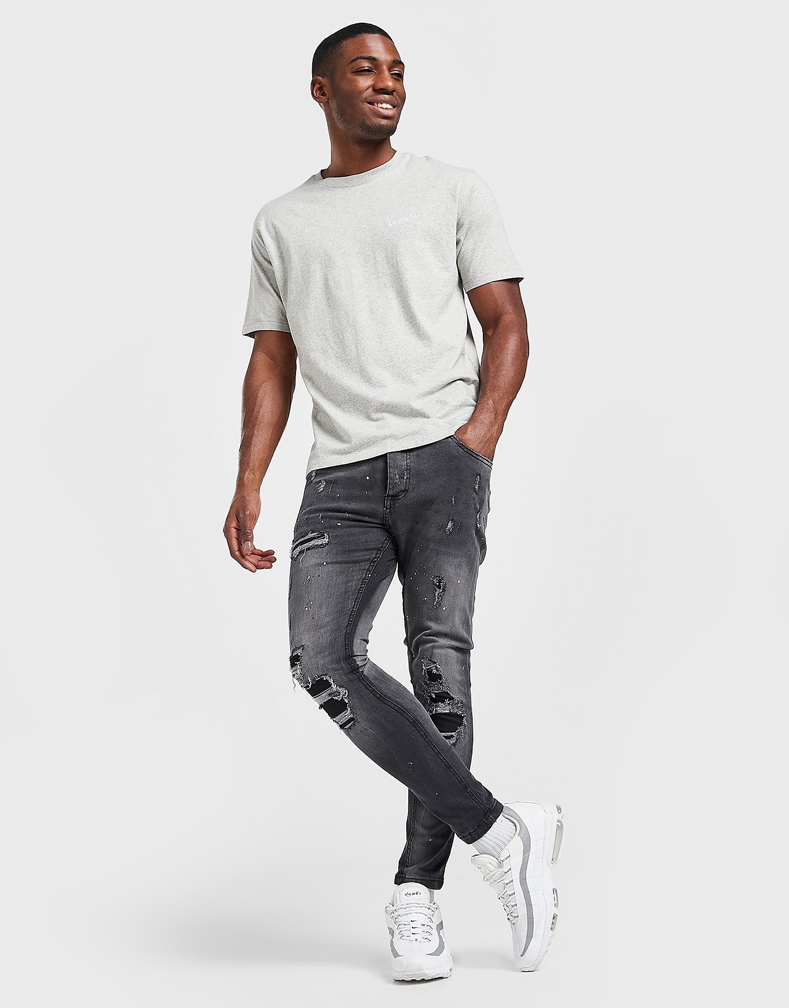 

Brave Soul Oliver Ripped Jeans - Black, Black