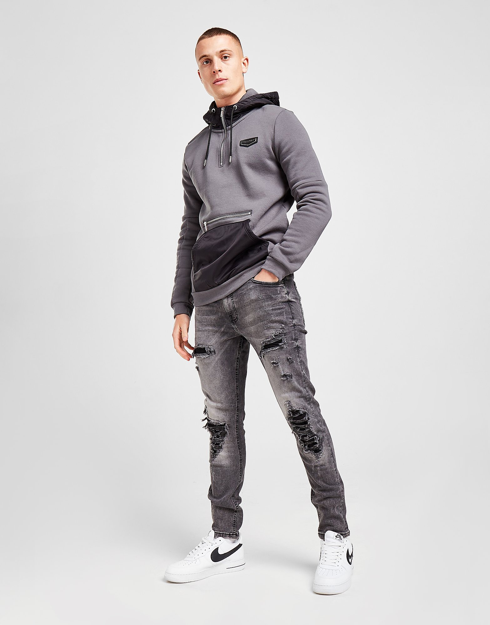 

Supply & Demand Biker Washed Jeans - Grey, Grey
