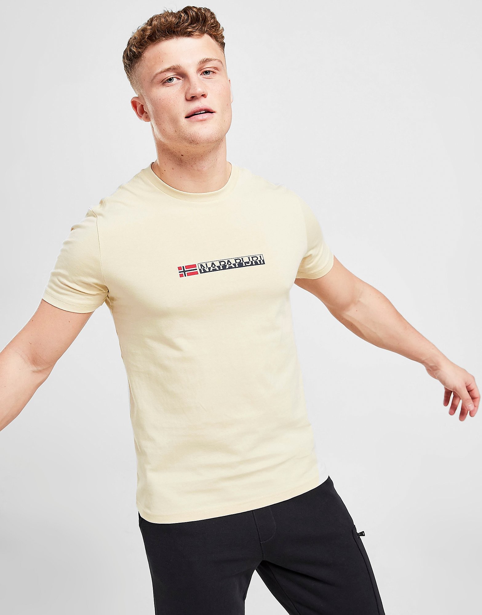 

Napapijri Sory Flag T-Shirt - Only at JD - Beige, Beige