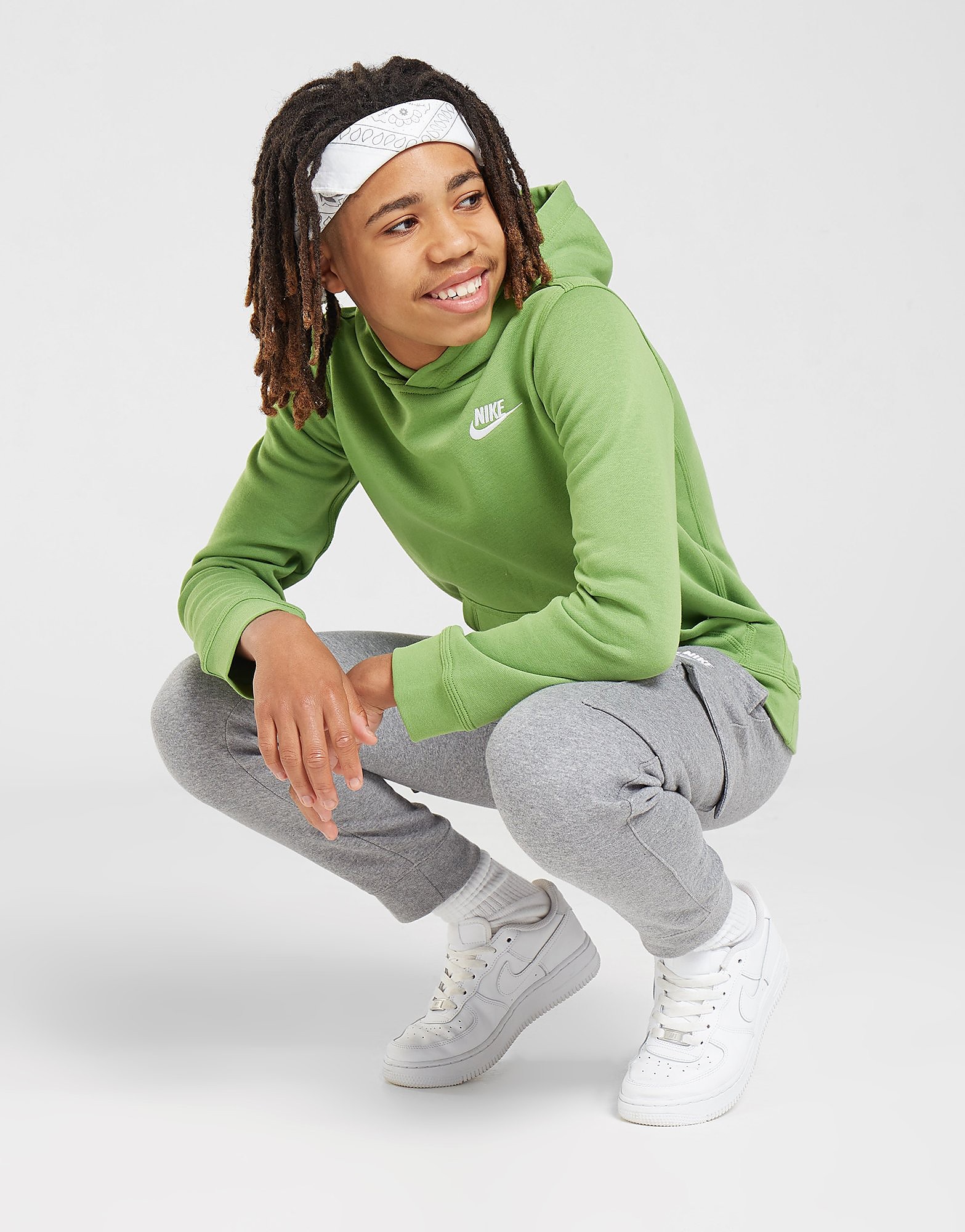 

Nike Club Fleece Hoodie Junior - Chlorophyll/White - Kids, Chlorophyll/White