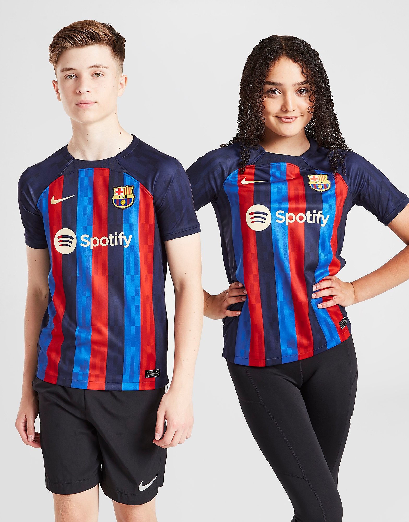 

Nike FC Barcelona 2022/23 Home Shirt Junior - Obsidian/Sesame - Kids, Obsidian/Sesame