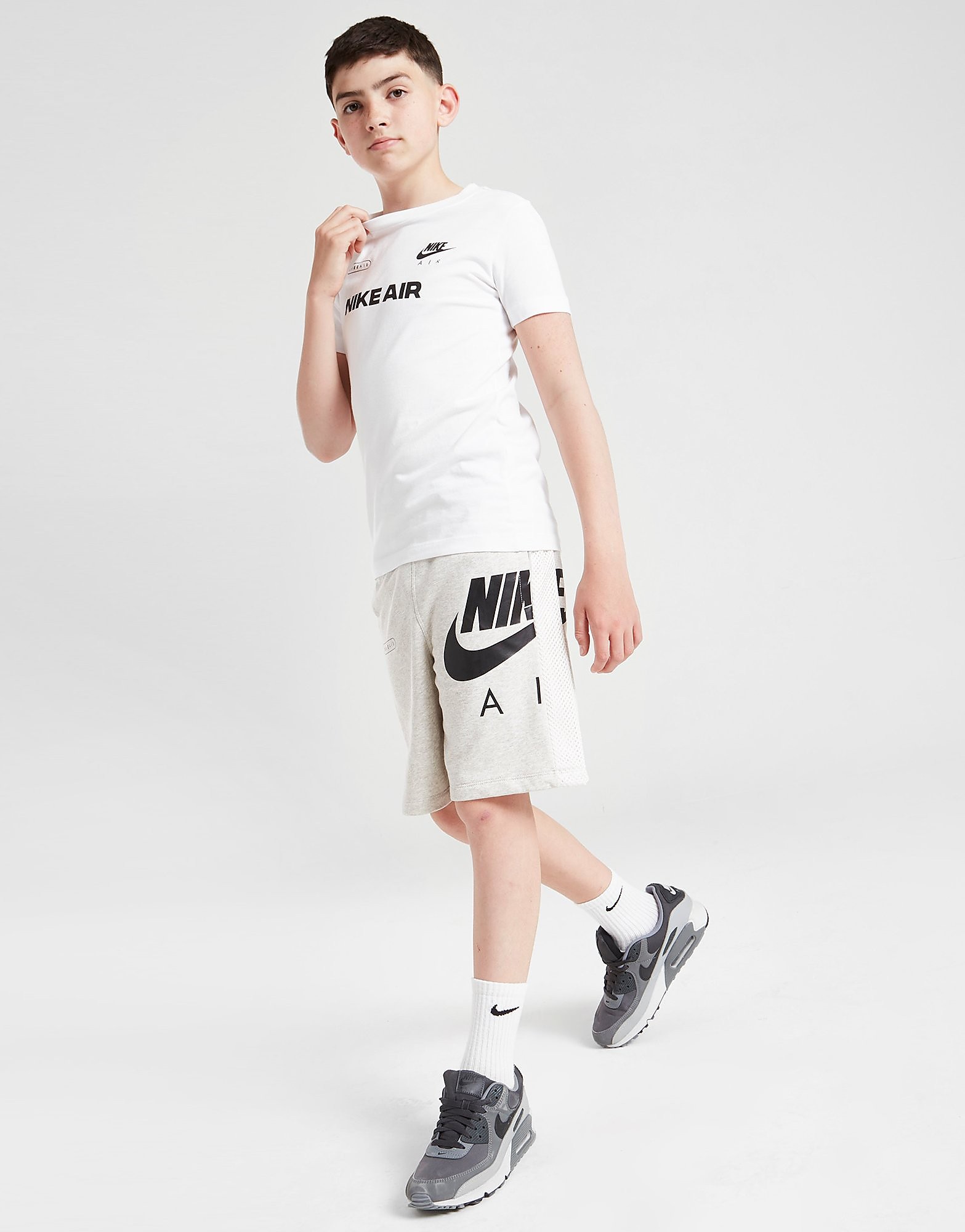 

Nike Air French Terry Shorts Junior - Light Iron Ore/Heather/Phantom/Black - Kids, Light Iron Ore/Heather/Phantom/Black