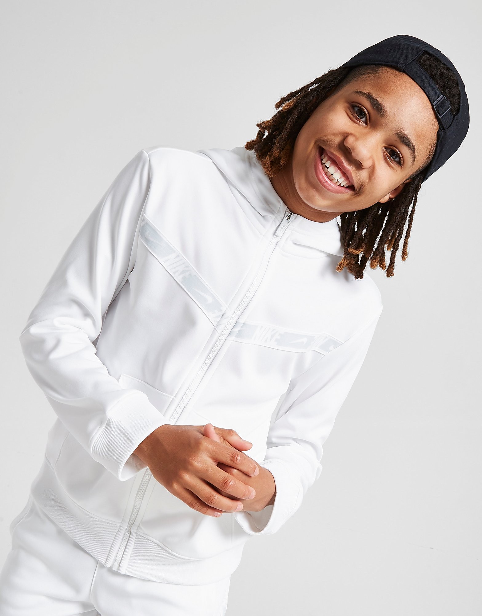 

Nike Repeat Tape Full Zip Hoodie Junior - Only at JD - White/Pure Platinum/Pure Platinum - Kids, White/Pure Platinum/Pure Platinum
