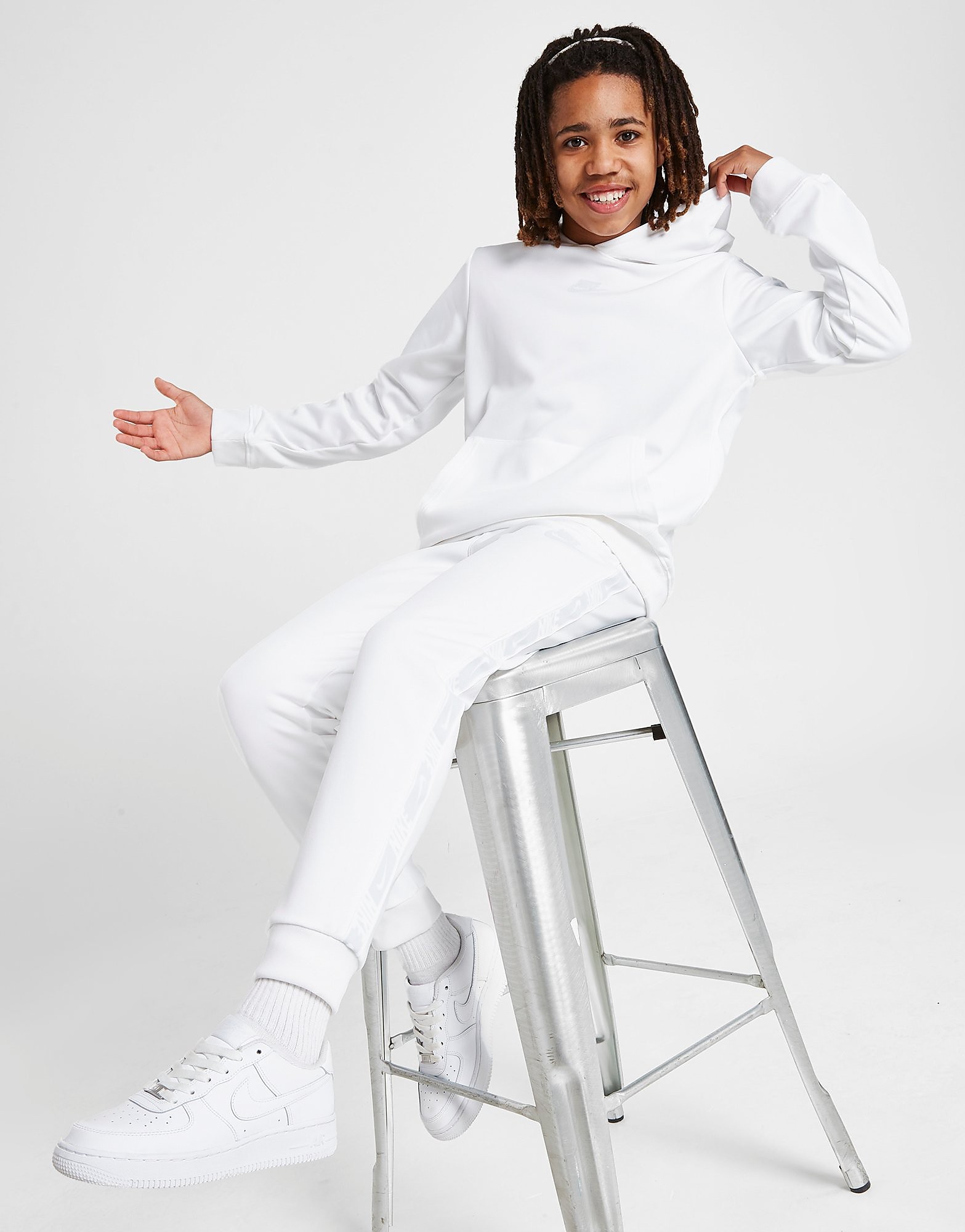 

Nike Repeat Tape Joggers Junior - White/Pure Platinum/Pure Platinum - Kids, White/Pure Platinum/Pure Platinum