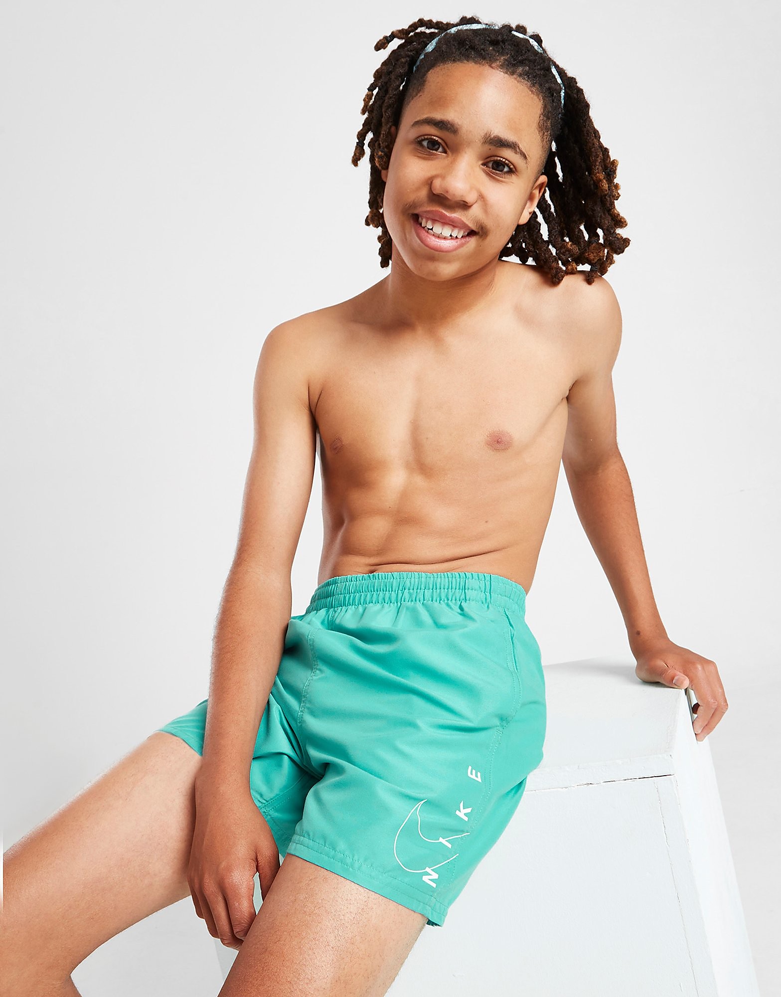 

Nike Side Logo Swim Shorts Junior - Green - Kids, Green