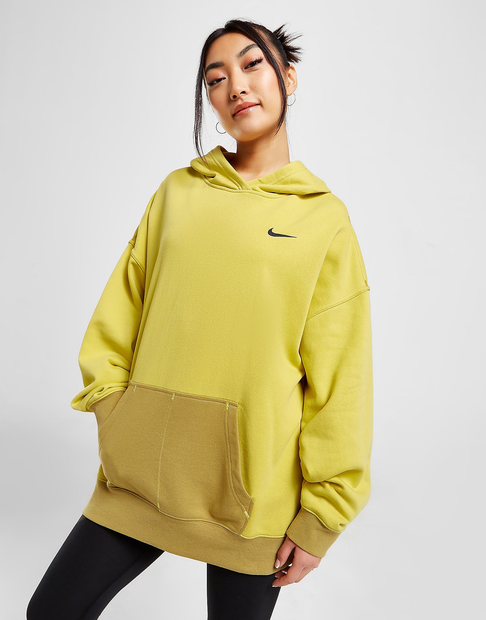 

Nike Swoosh Overhead Hoodie - Celery/Barley/Barley/Black - Womens, Celery/Barley/Barley/Black