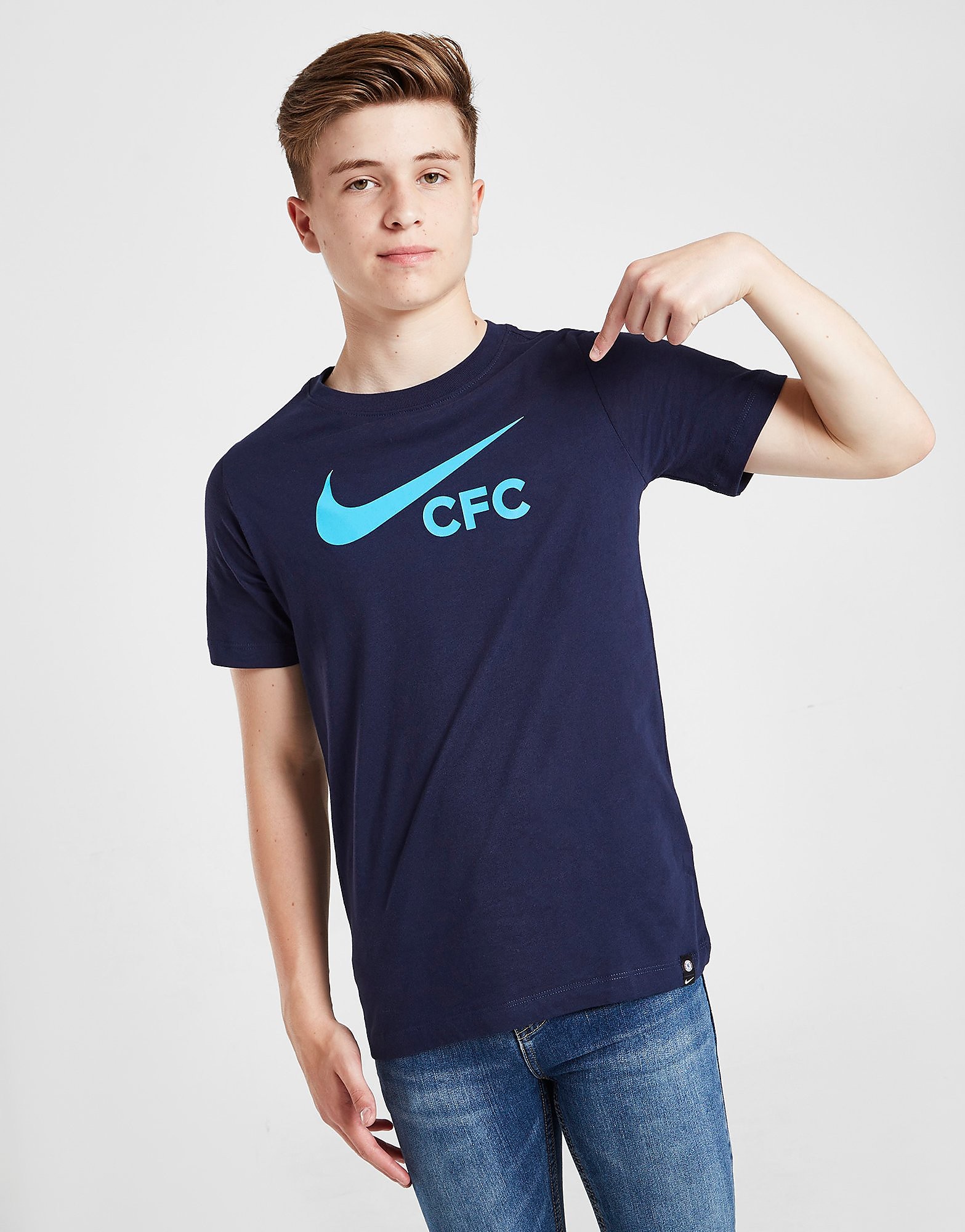 

Nike Chelsea FC Swoosh T-Shirt Junior - Blue - Kids, Blue