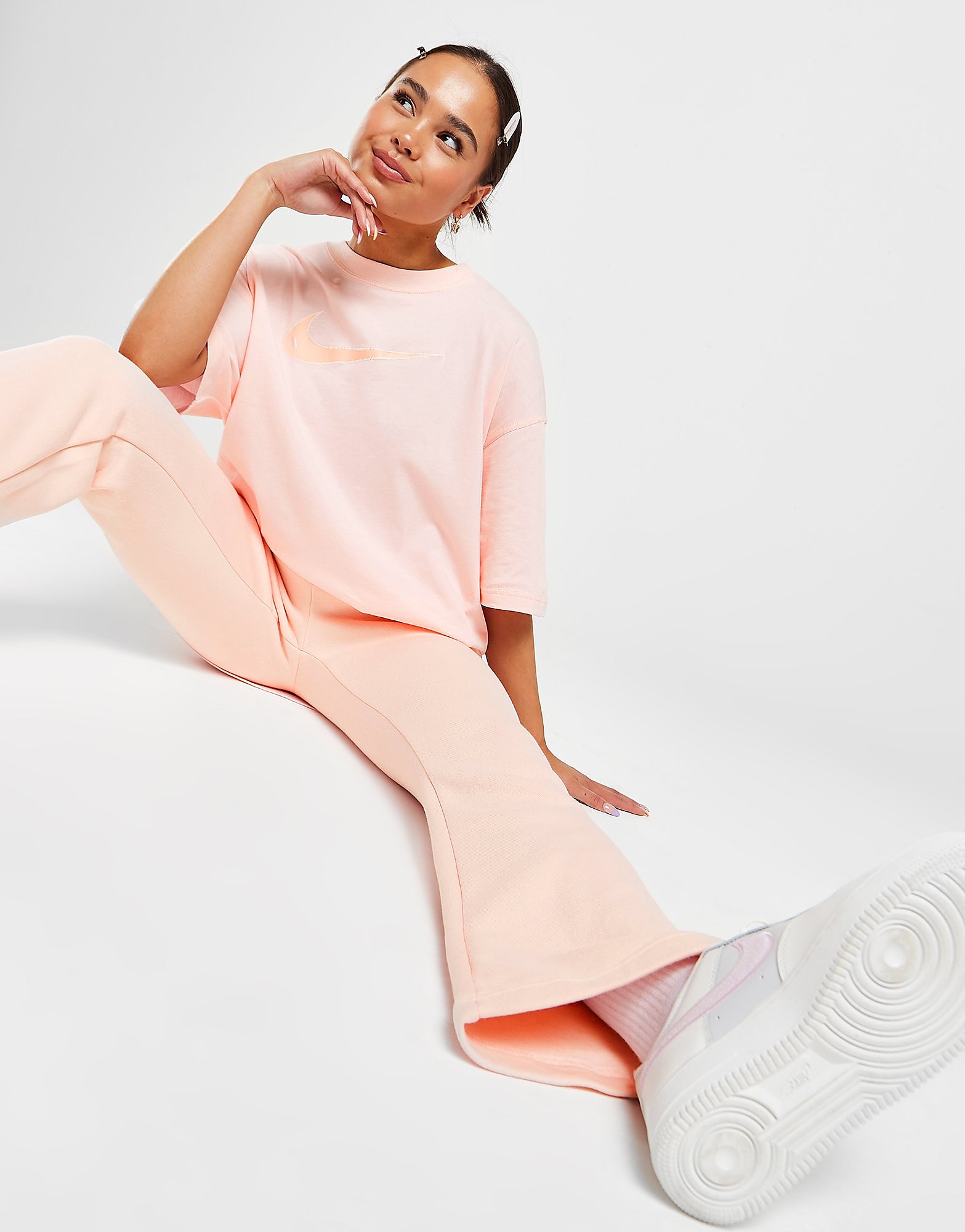 

Nike Sportswear Swoosh Short-Sleeve Top Women's - Atmosphere/White/White/Arctic Orange, Atmosphere/White/White/Arctic Orange